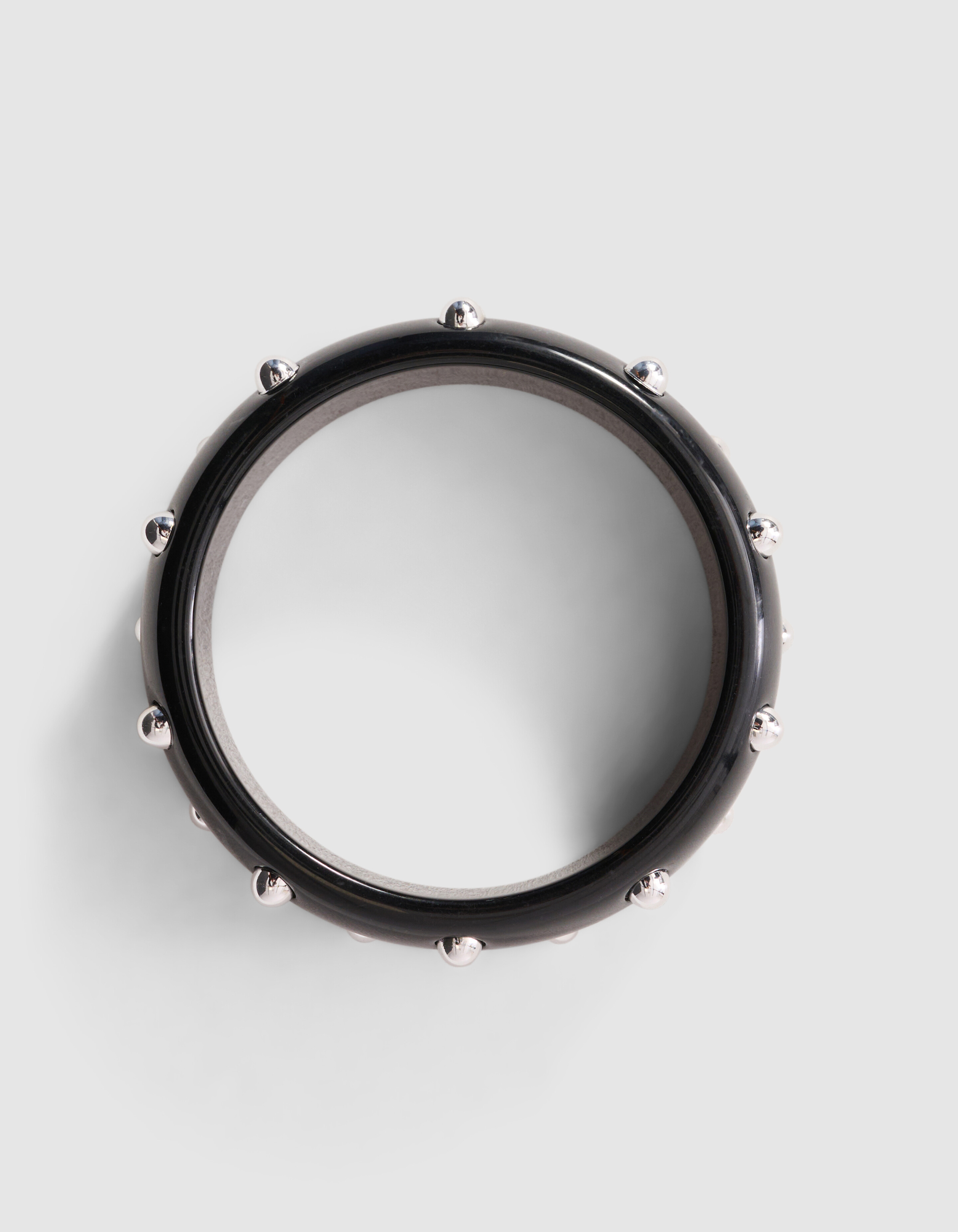 Gro&szlig;er Armreif mit Nieten Schwarz SHOEBY ACCESSOIRES