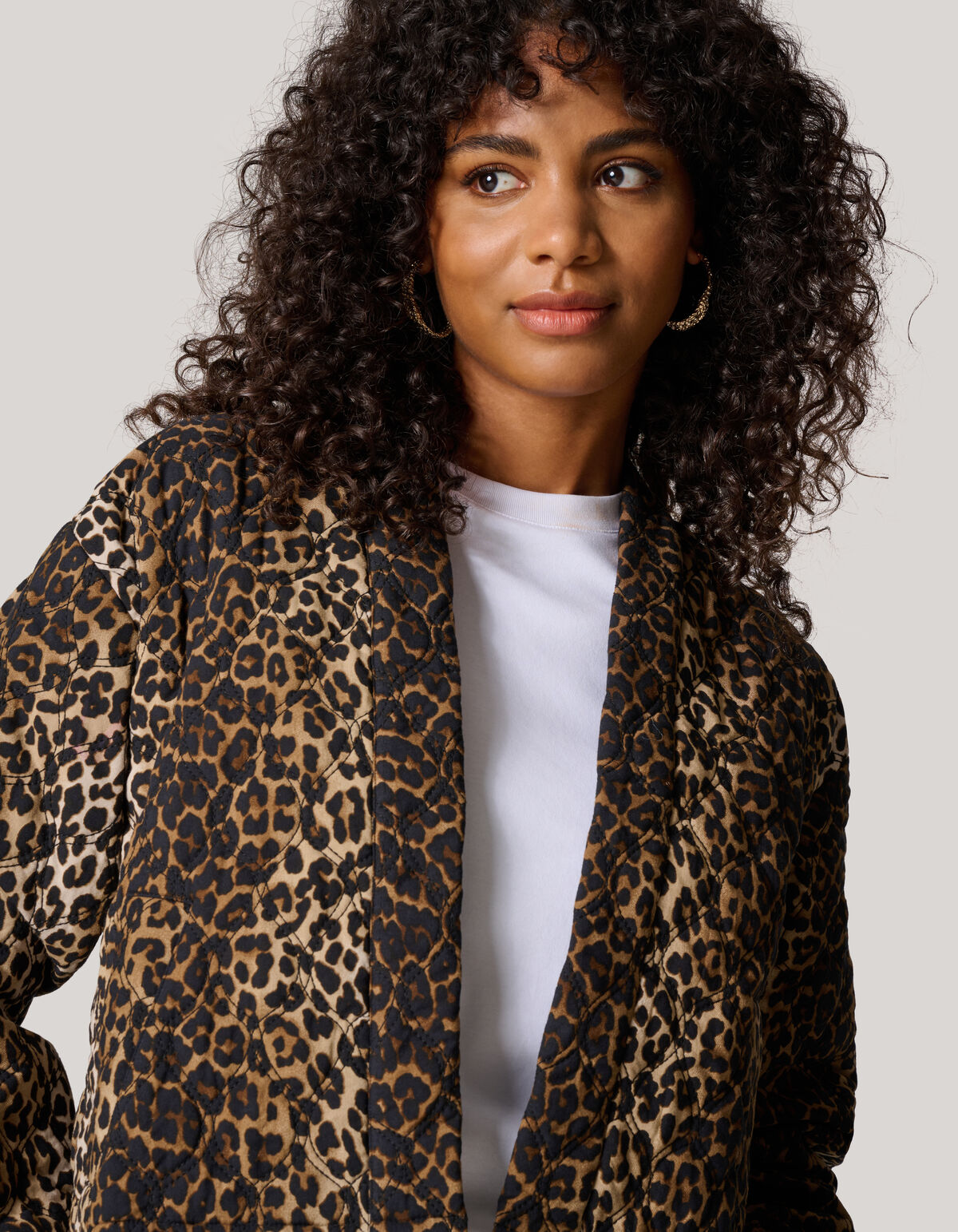 Jacke mit Leopardenstickerei Braun SHOEBY WOMEN