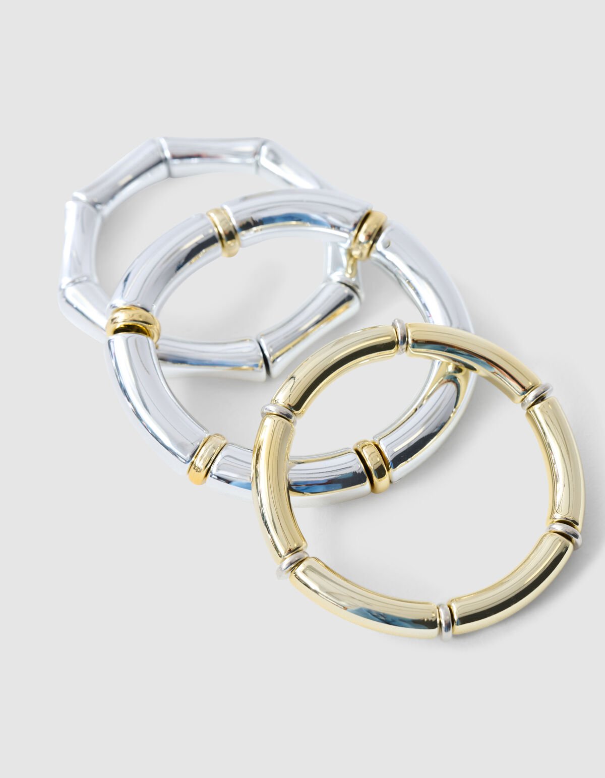 Elastisches Armband-Set Gold/Silber SHOEBY ACCESSOIRES