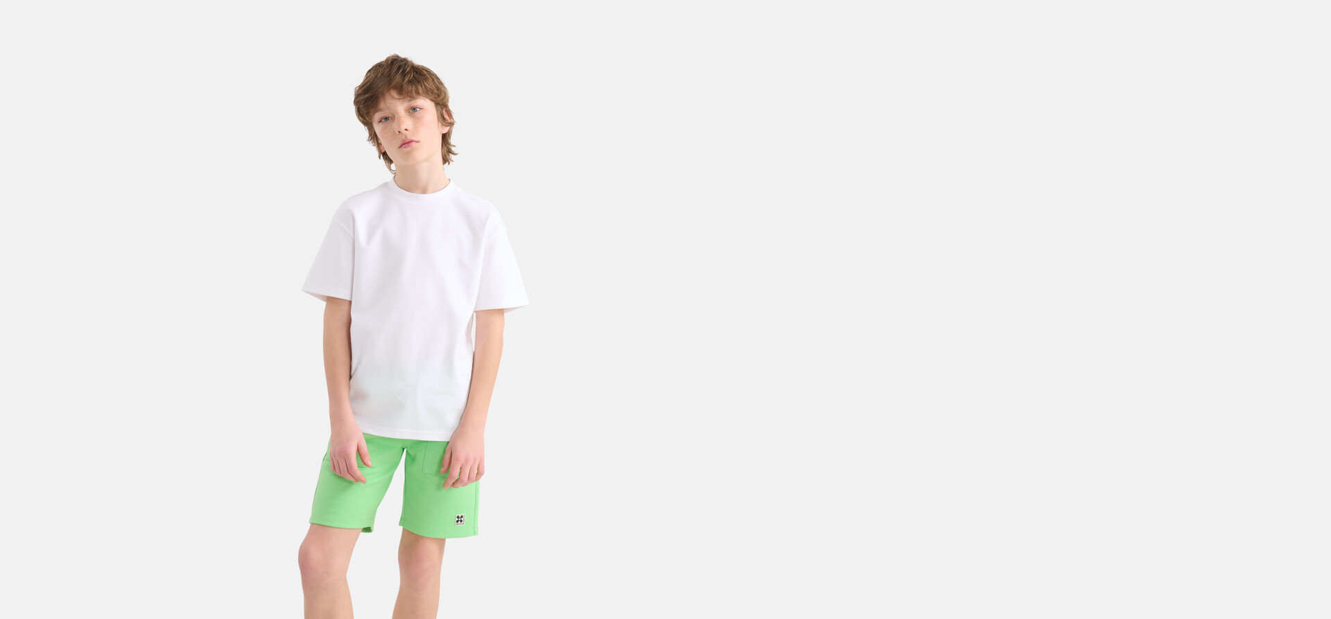 Schweres Basic-T-Shirt Weiß SHOEBY BOYS