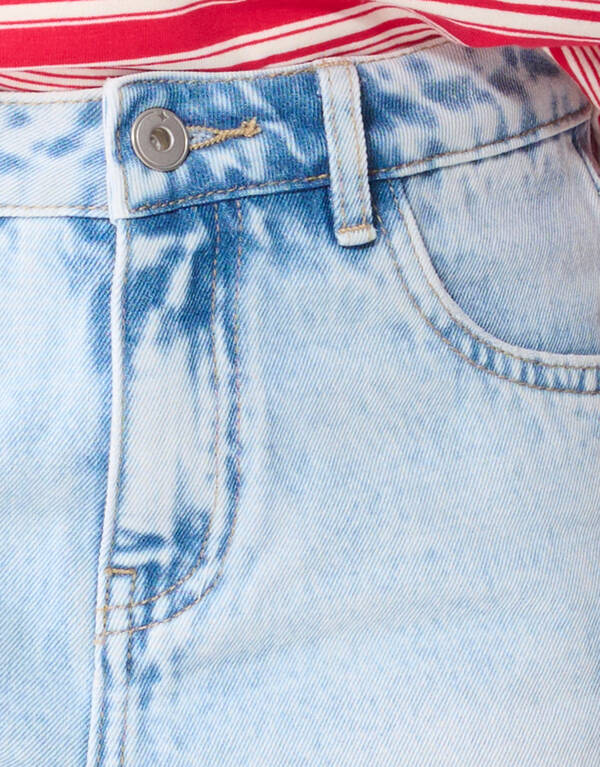 Erdbeerstickerei Shorts Blau JILL&MITCH