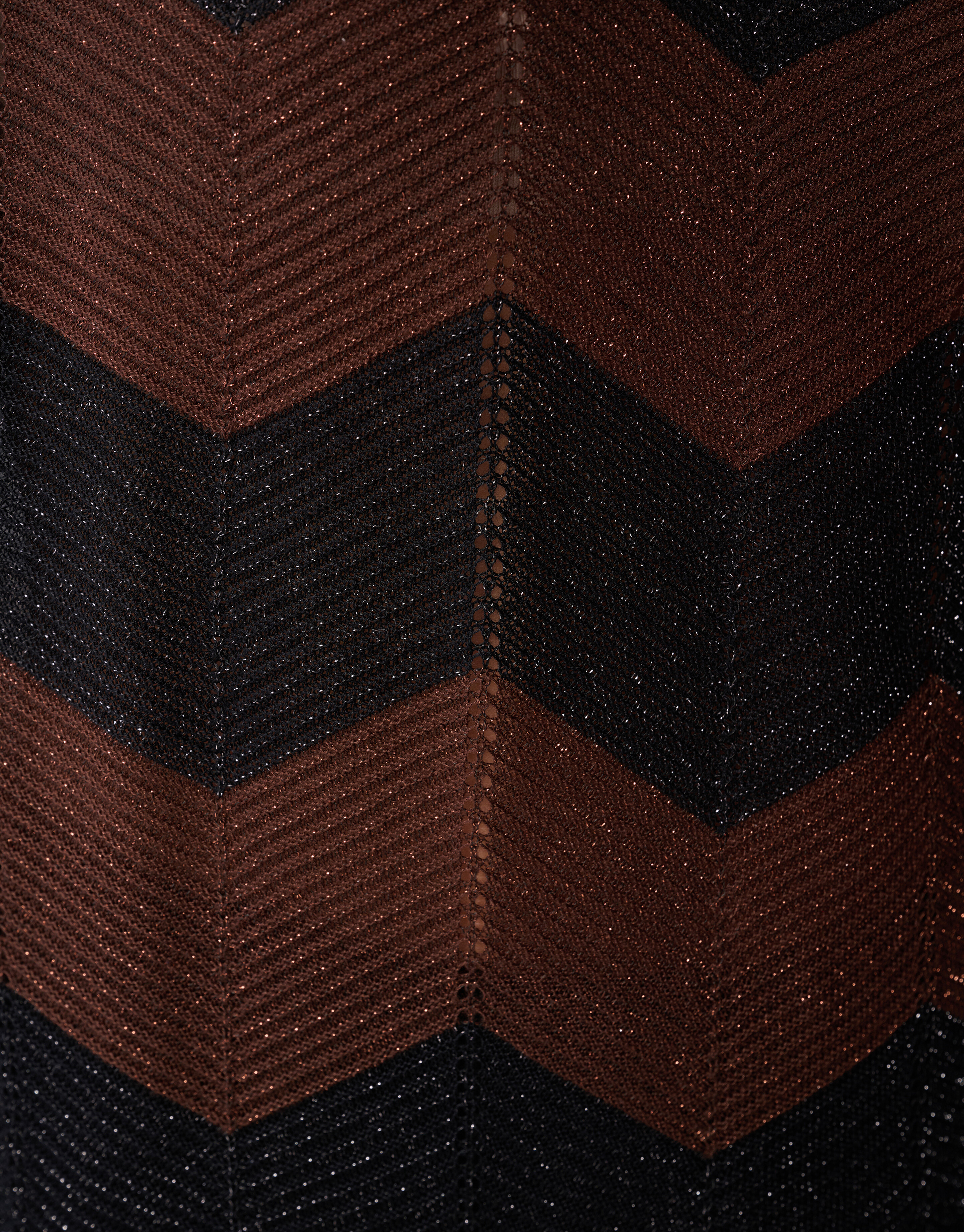 Glitzerstreifen-Fledermauspullover Braun/Schwarz SHOEBY WOMEN