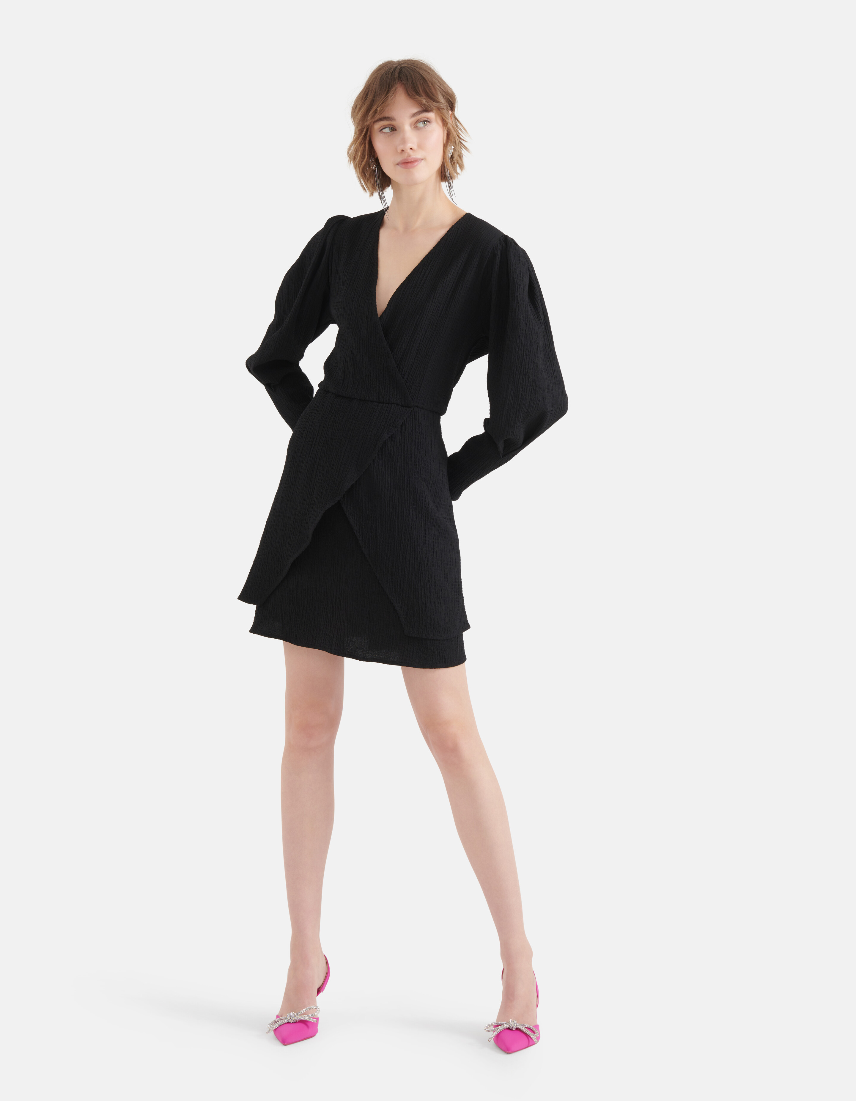 Crinkle Kleid Schwarz SHOEBY WOMEN