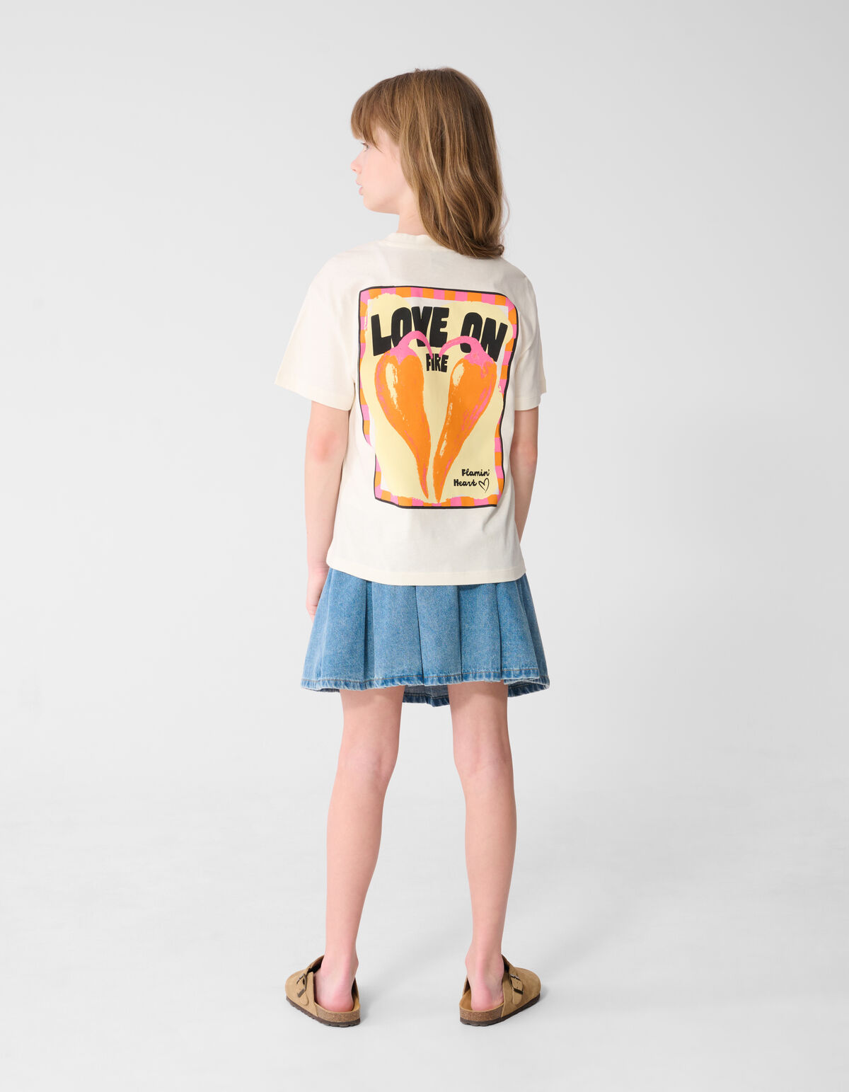 Flammenkunst T-Shirt Gebrochen Wei&szlig; SHOEBY GIRLS