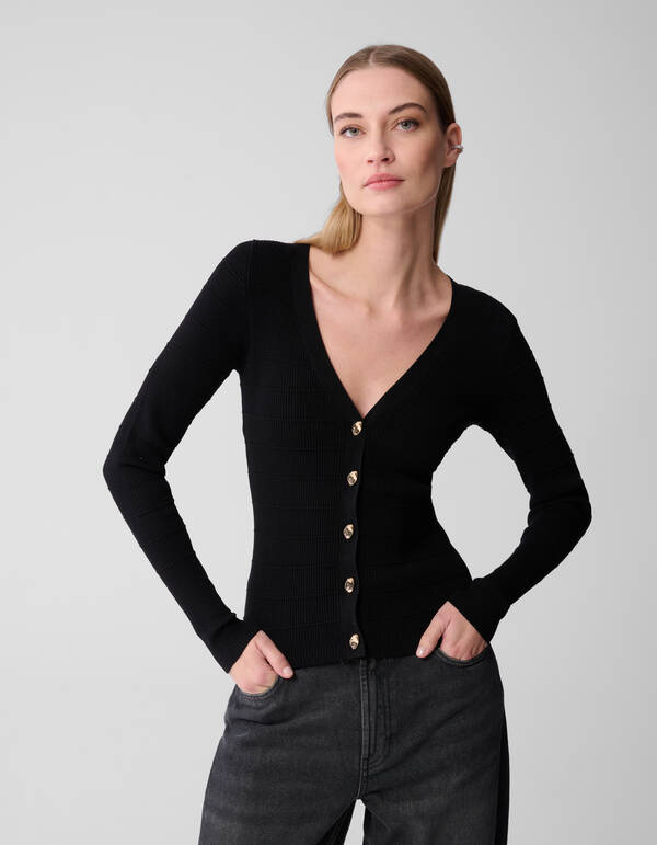 Knopfweste Schwarz SHOEBY WOMEN