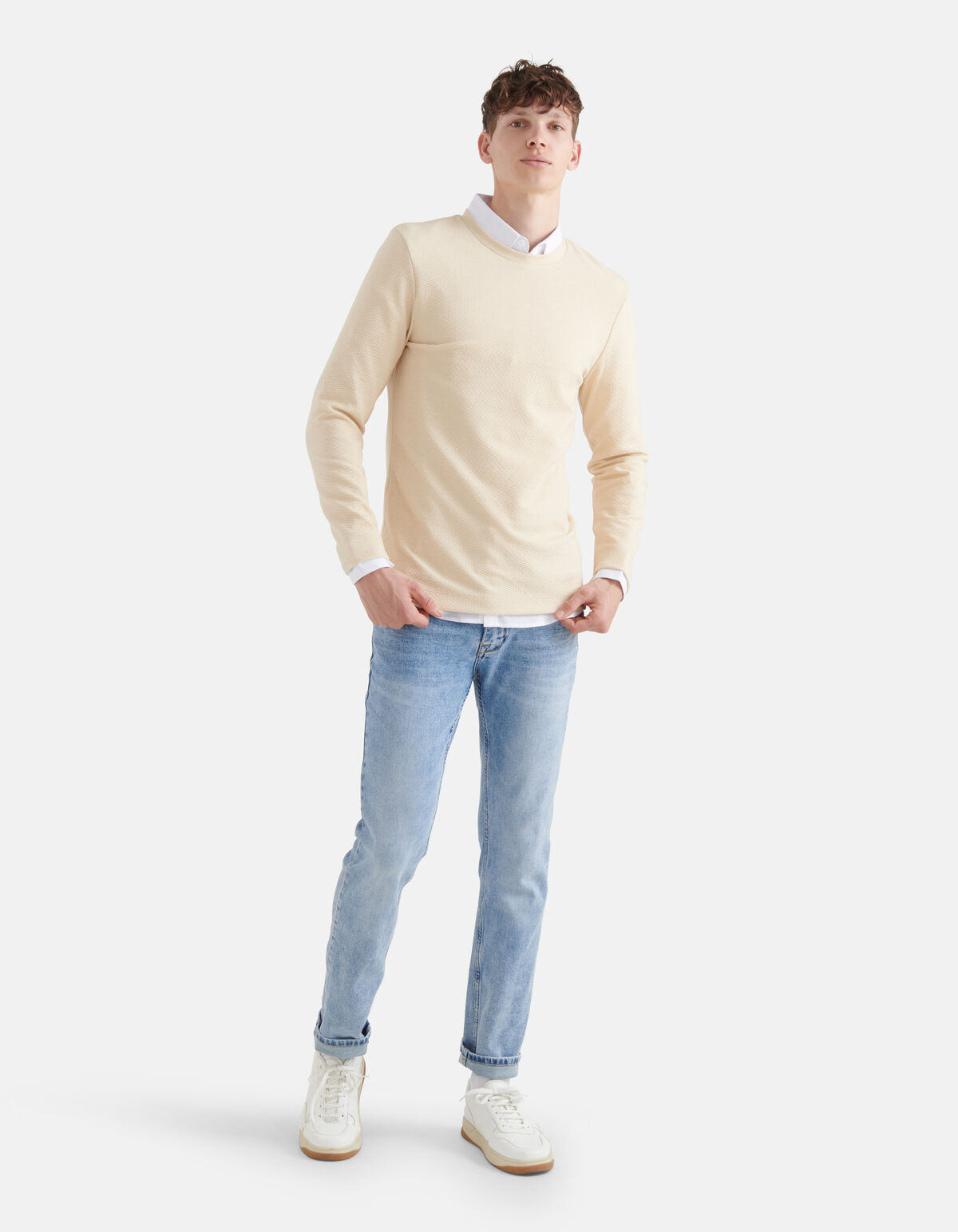 Strukturiertes T-shirt Off White SHOEBY MEN