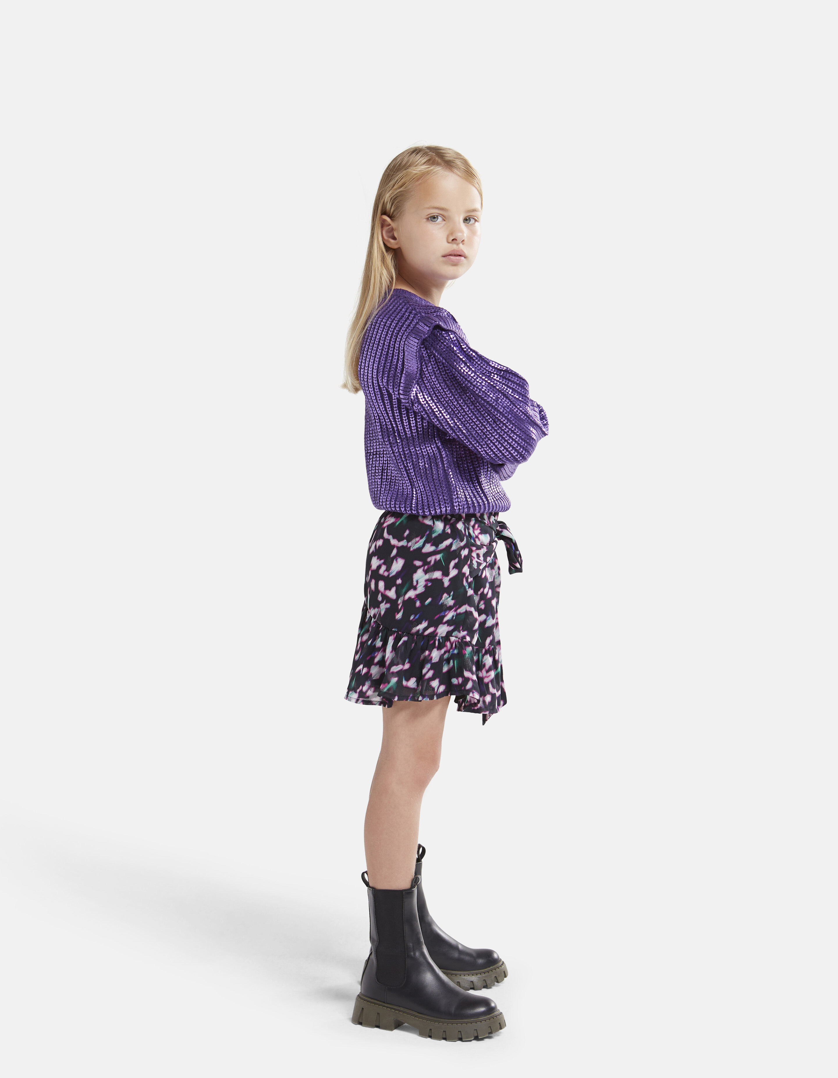Rock mit abstraktem Druck SHOEBY GIRLS