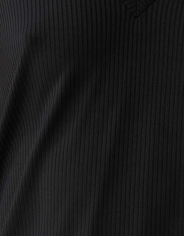 Rippen-Jersey-Top Schwarz SHOEBY WOMEN