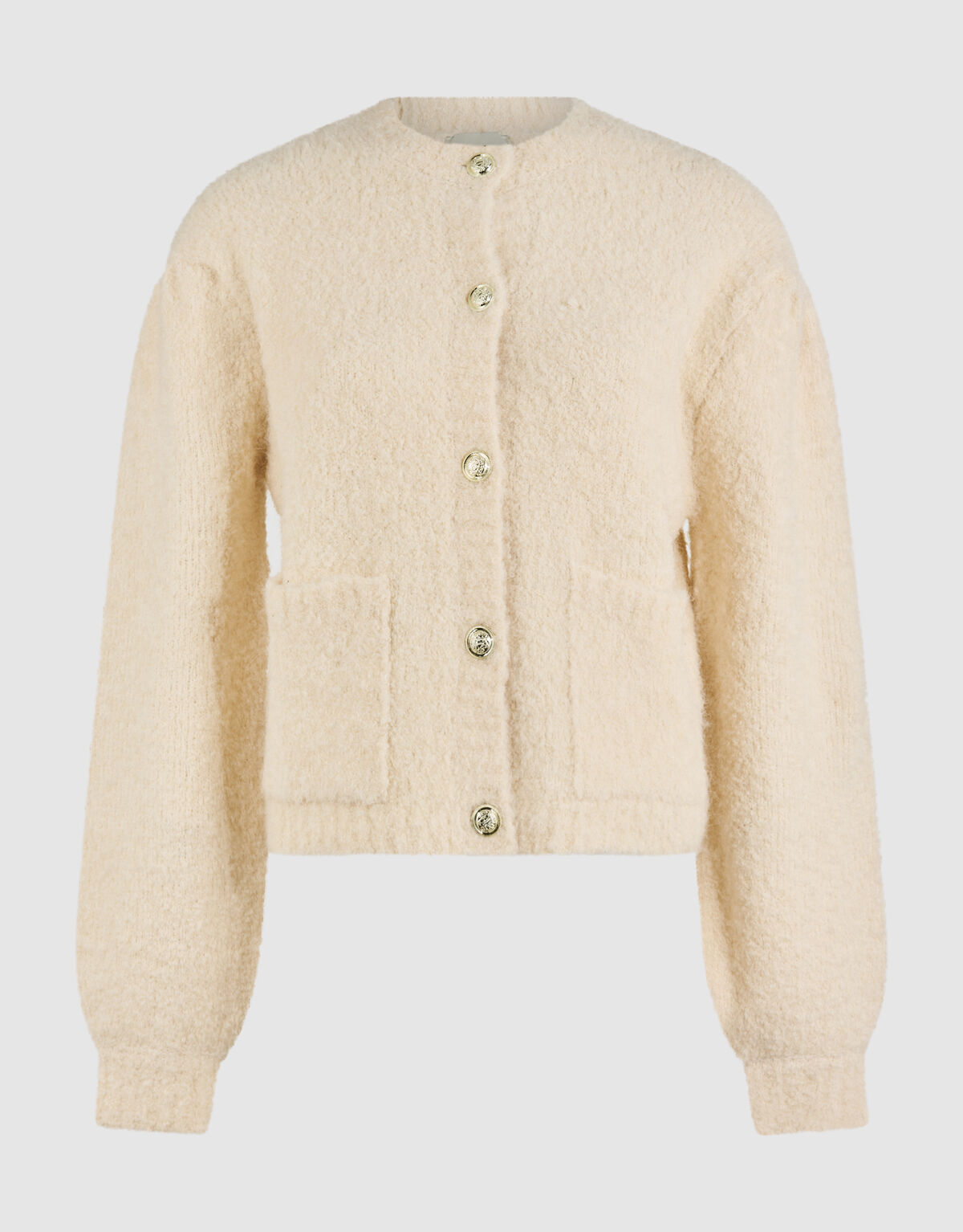 Teddy Knit Cardigan Off-White SHOEBY WOMEN