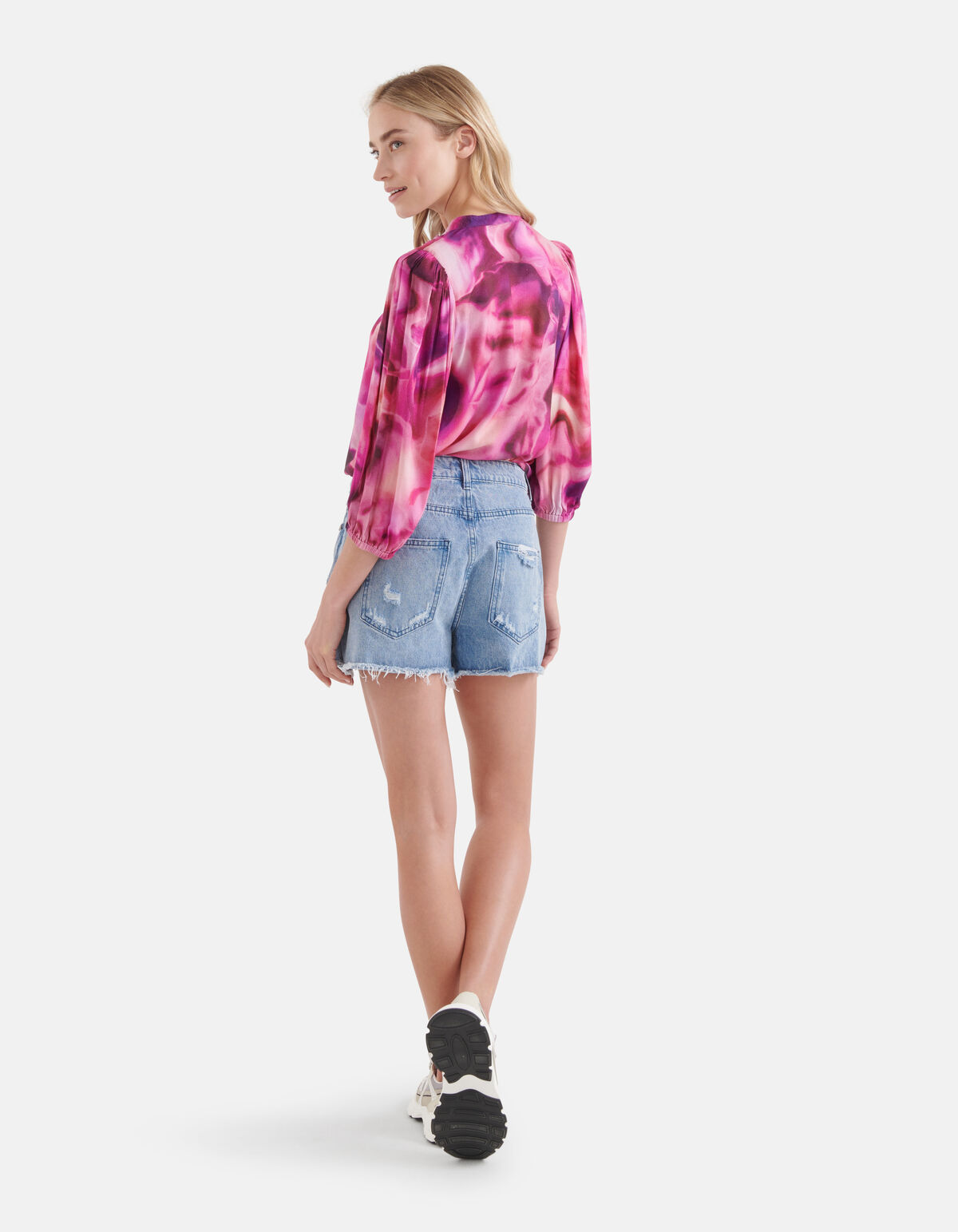 Destroyed Denim Short Blau SHOEBY WOMEN