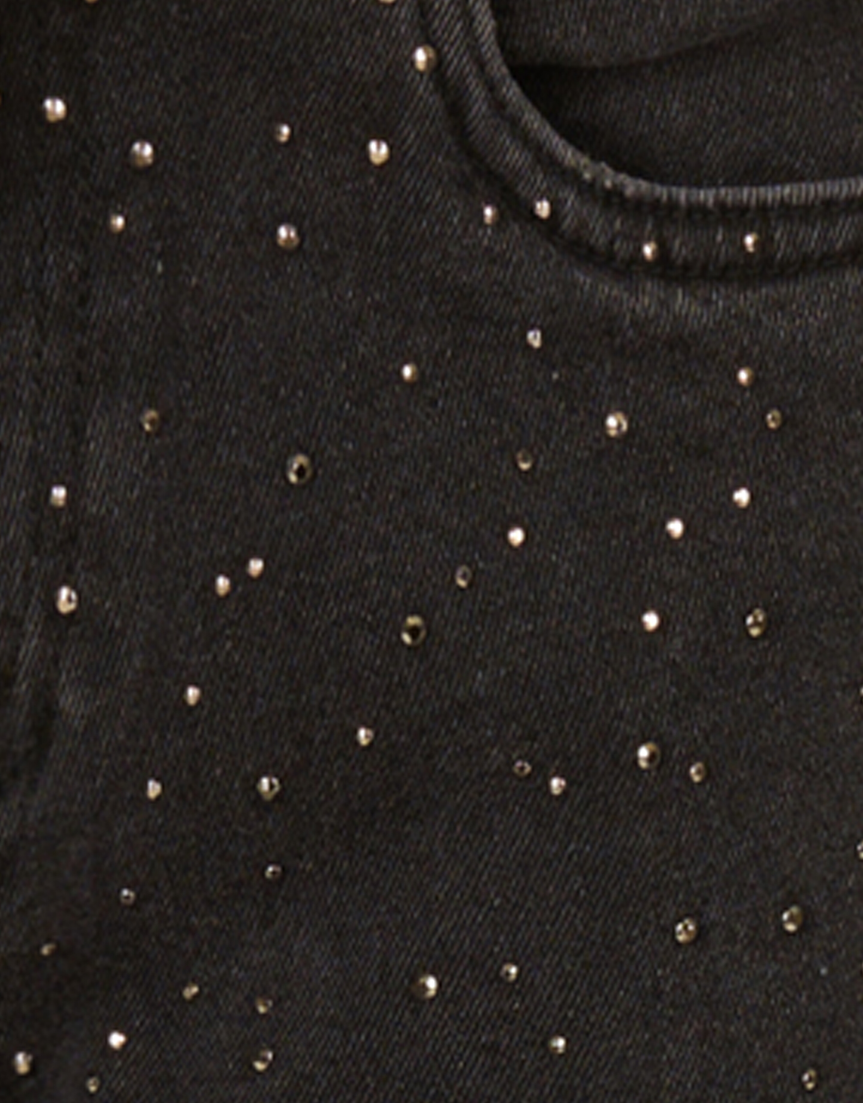 Strass Straight Denim Jeans Schwarz SHOEBY GIRLS