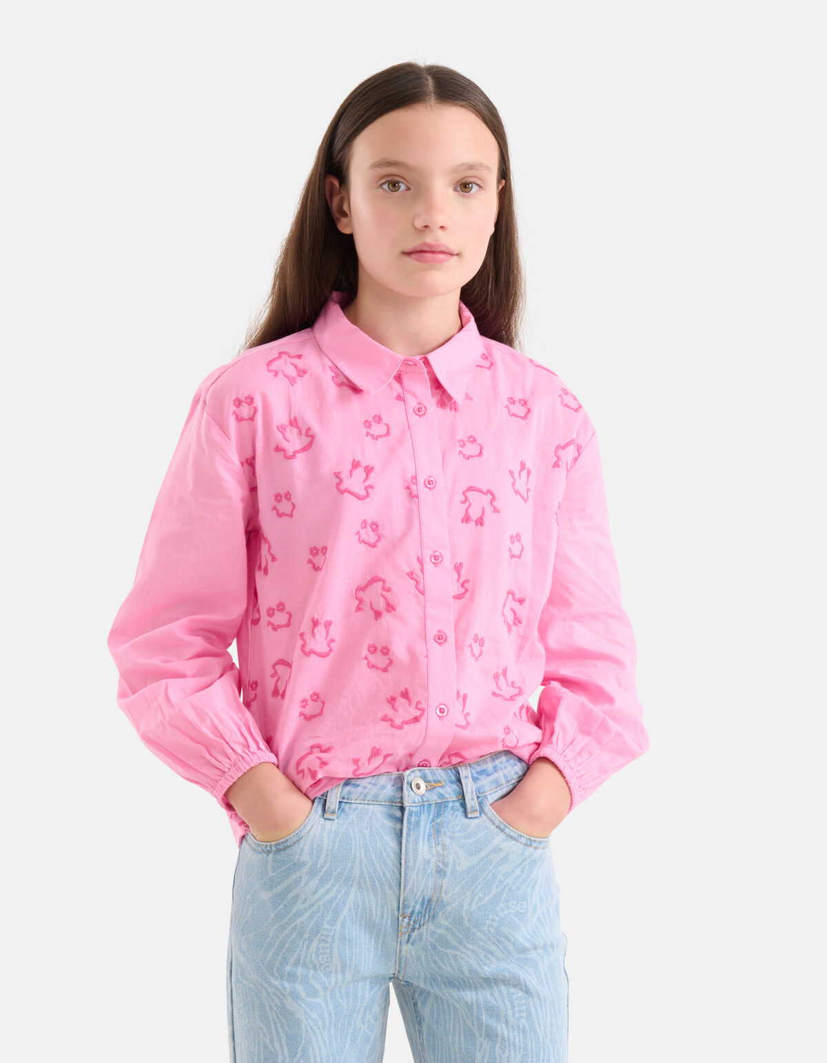 Embroidery Blouse Roze SHOEBY GIRLS