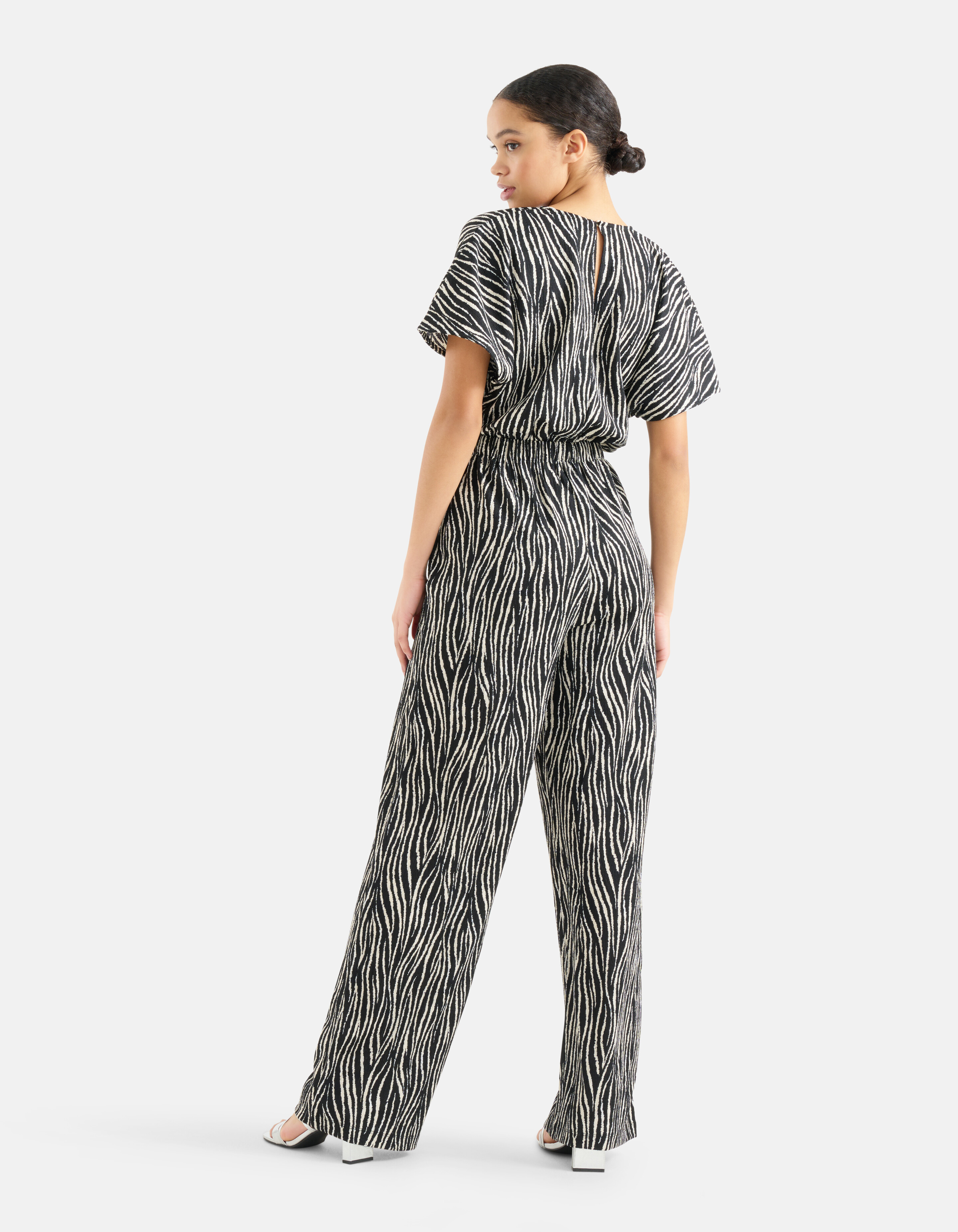 Crinkle Jumpsuit Schwarz/Weiß SHOEBY WOMEN