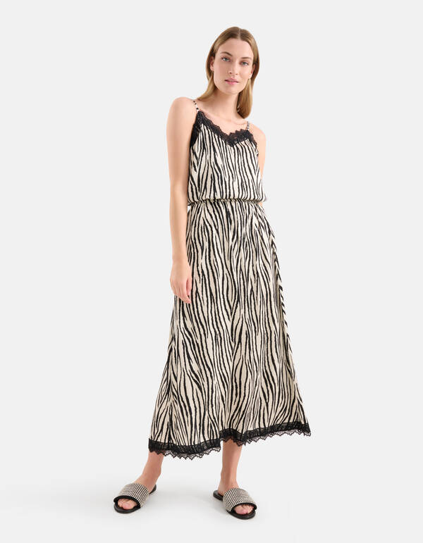 Zebra bedruckter Rock Schwarz/Weiß SHOEBY WOMEN