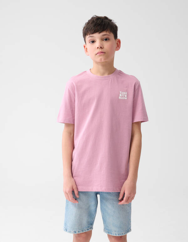 Take It SlowA rtwork  T-shirt Rosa SHOEBY BOYS