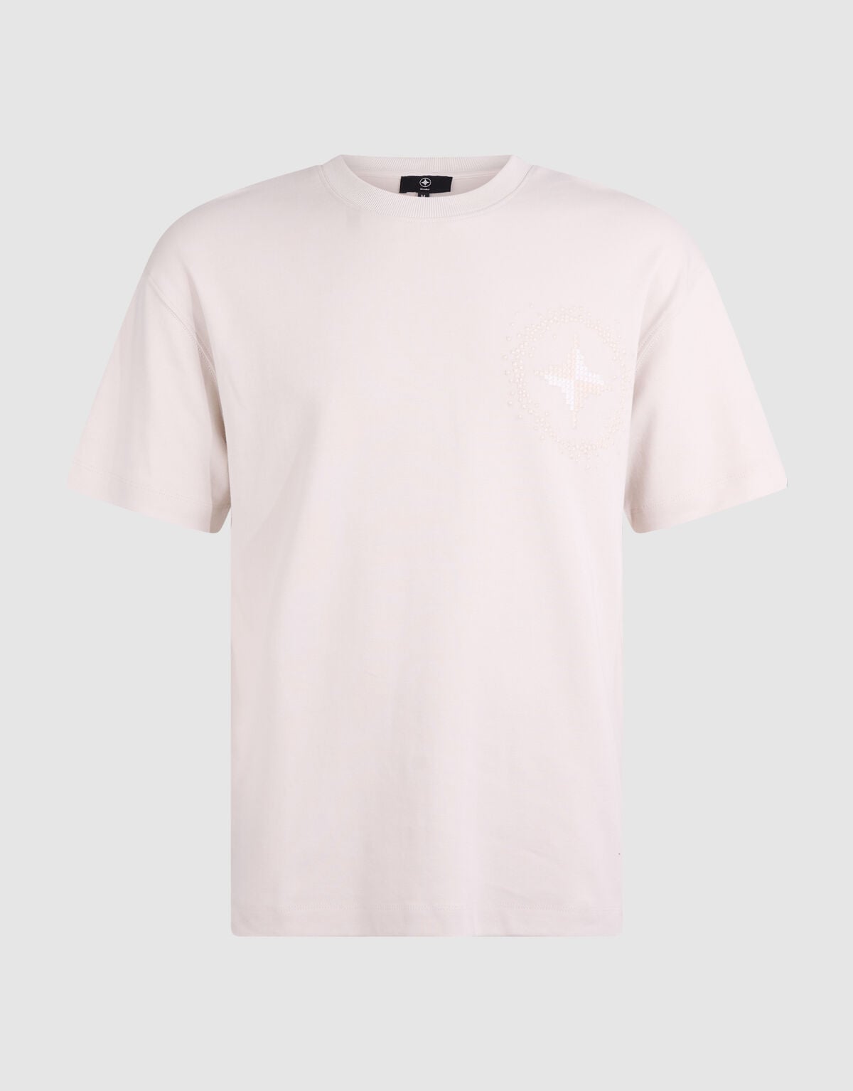 Besticktes Logo-T-Shirt Beige SHOEBY MEN