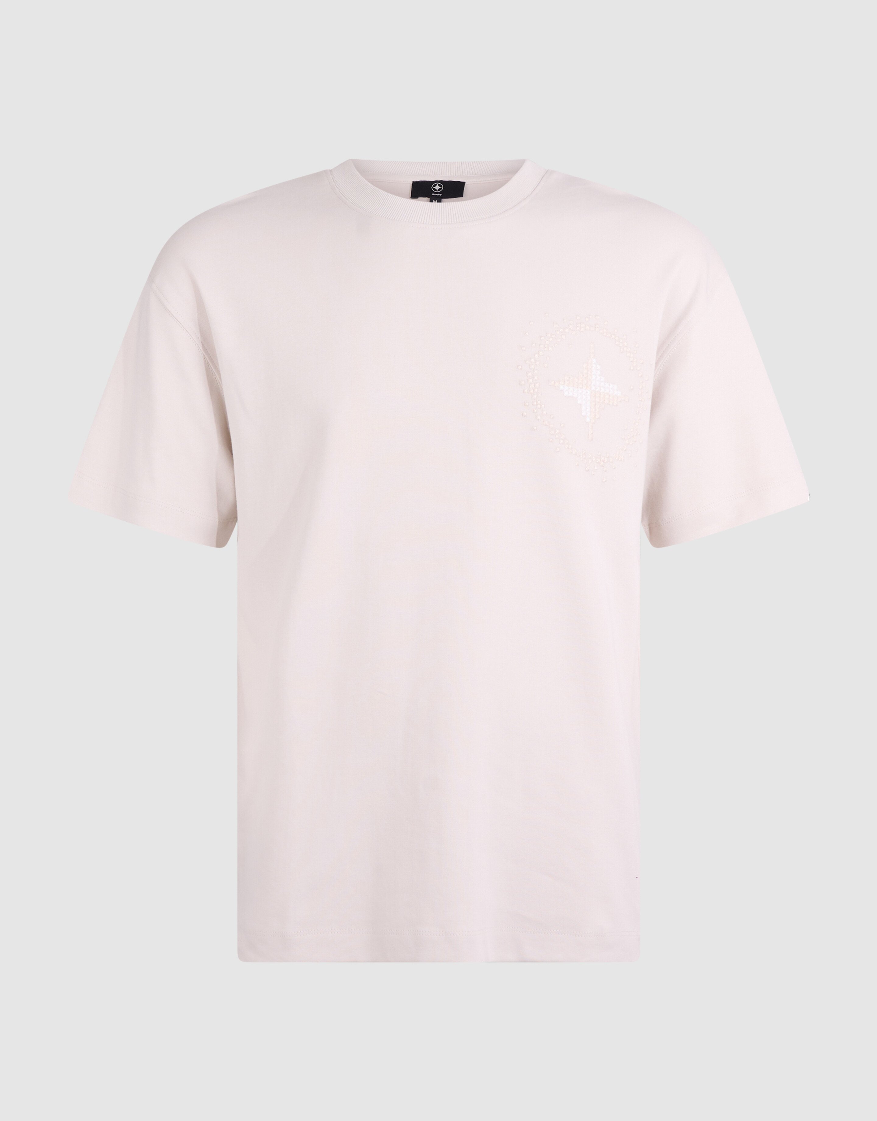 Besticktes Logo-T-Shirt Beige SHOEBY MEN