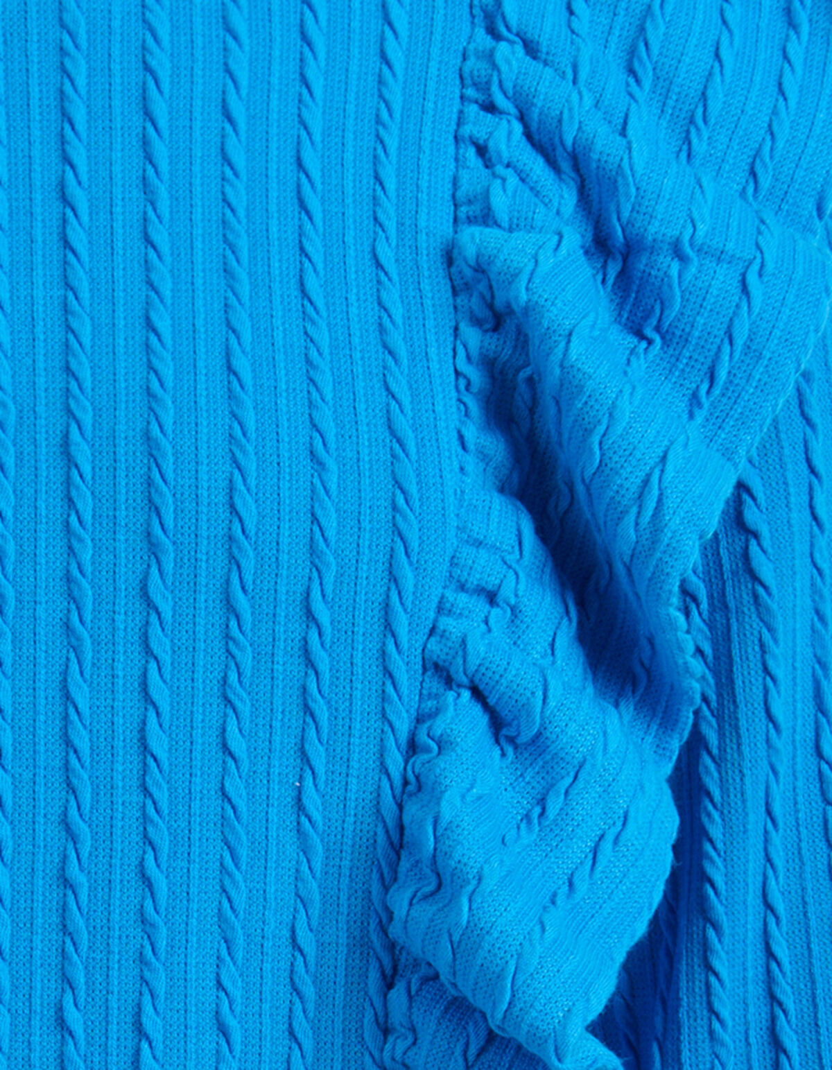 Kabel-R&uuml;schen-Top Blau SHOEBY GIRLS