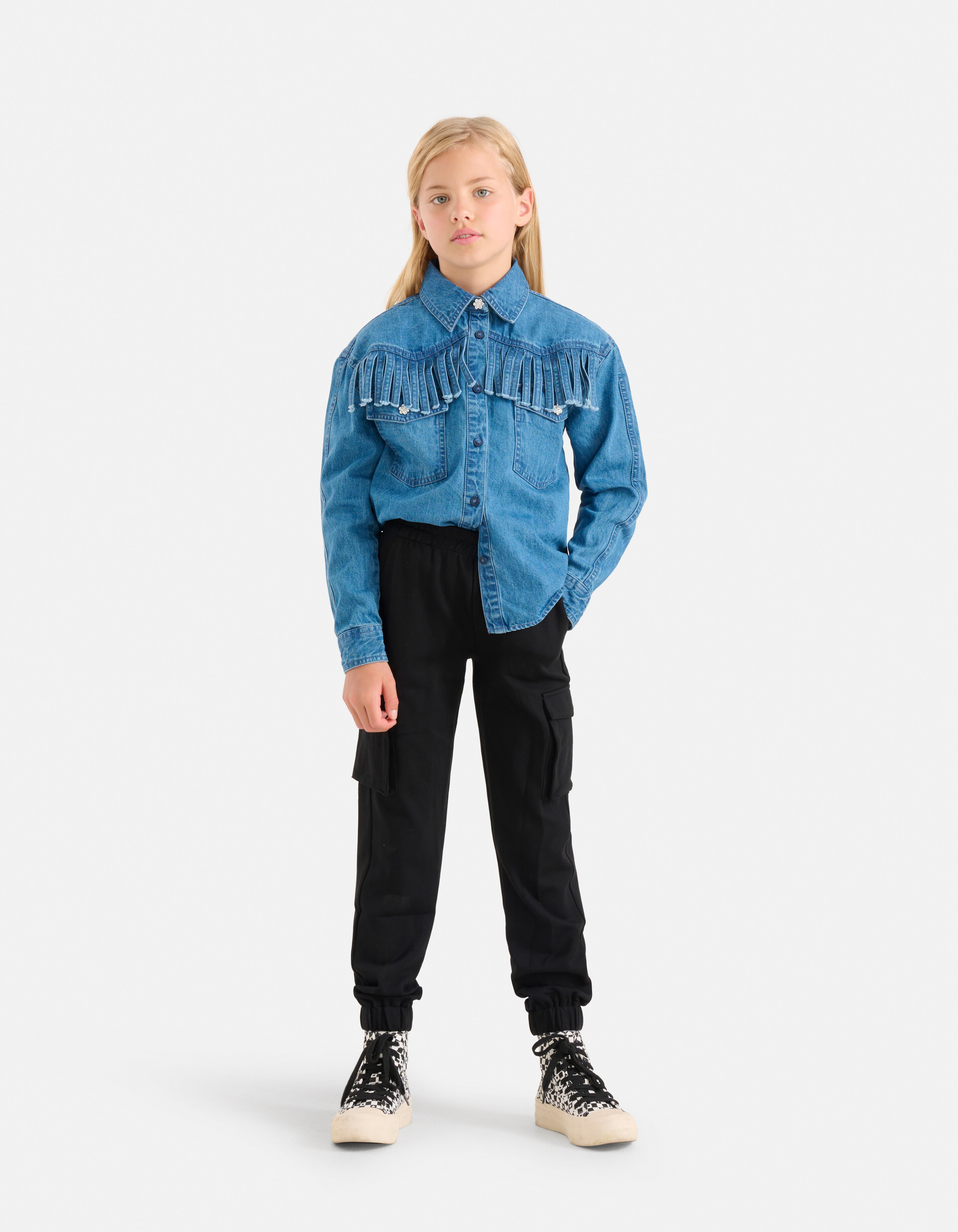 Denim-Bluse Blau SHOEBY GIRLS