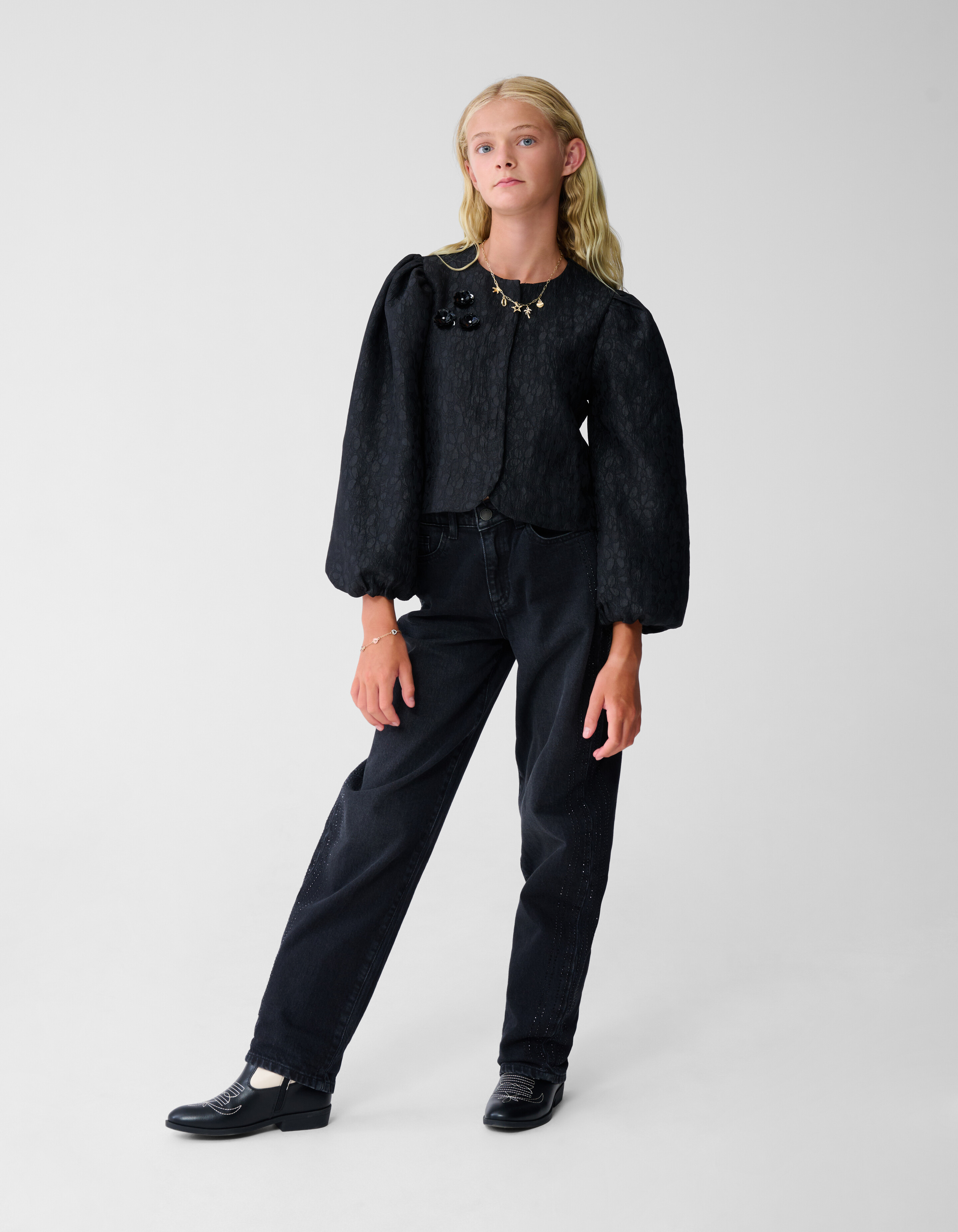 Jeans mit Strass-Finish in Schwarz SHOEBY GIRLS