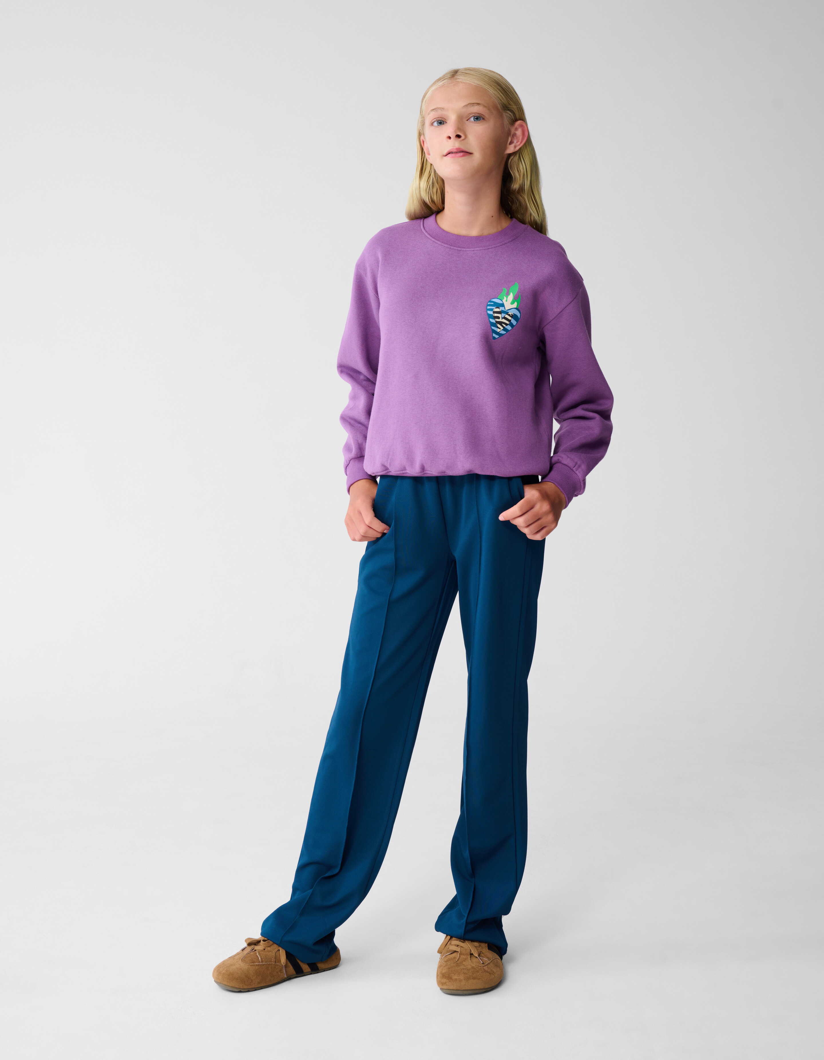 Herz-Motiv-Pullover Lila SHOEBY GIRLS