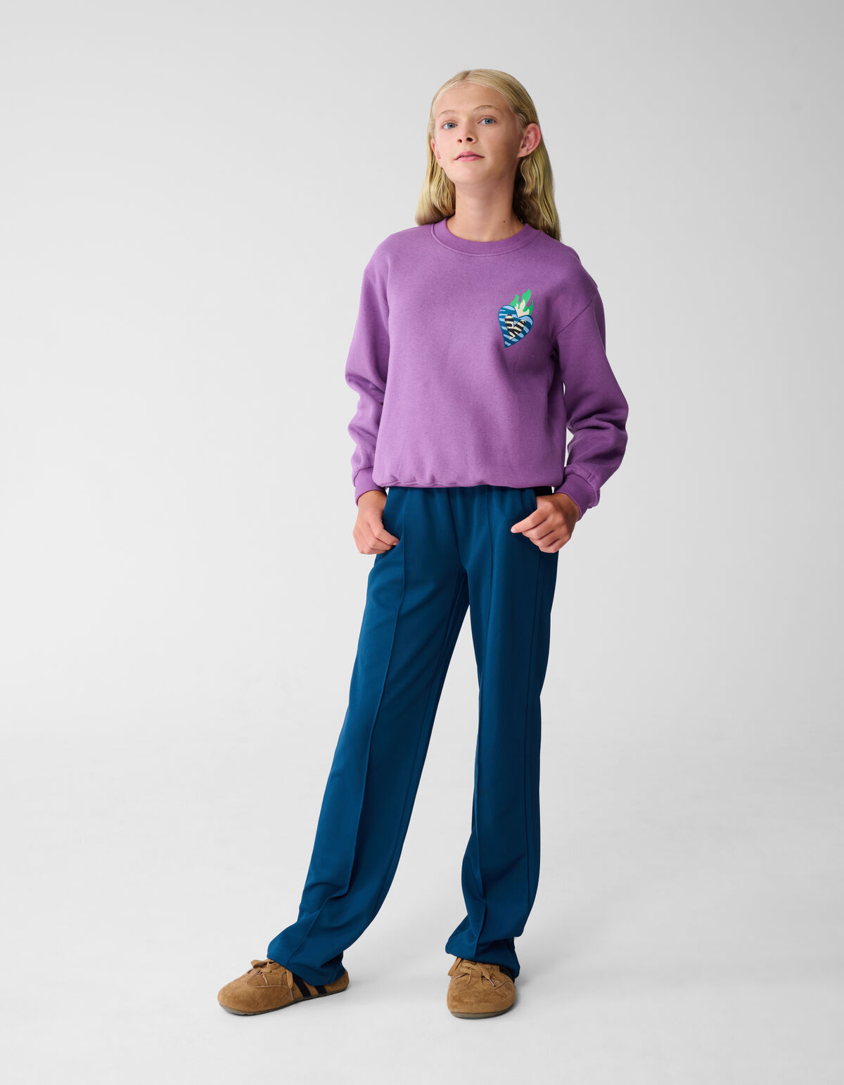 Herz-Motiv-Pullover Lila SHOEBY GIRLS