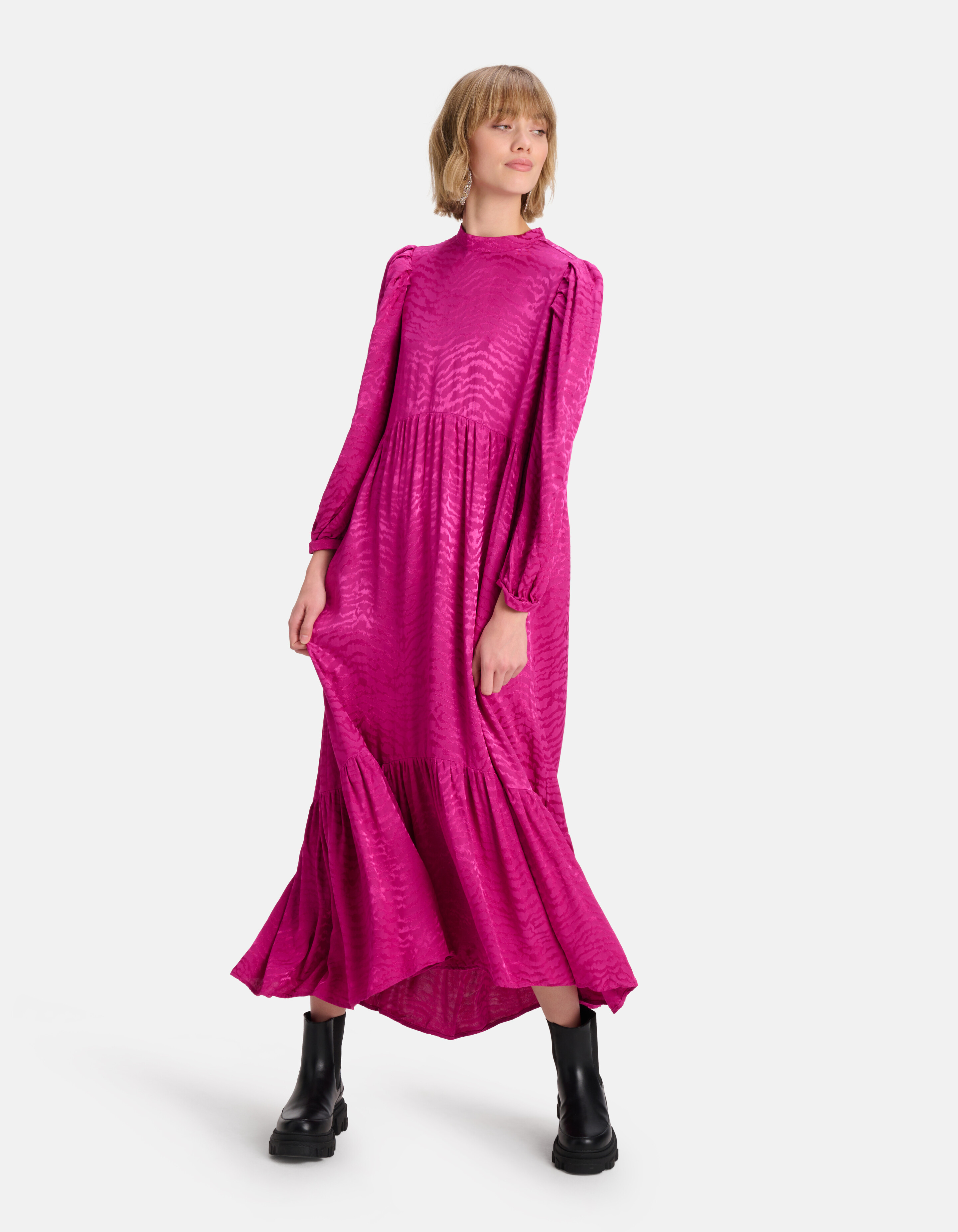 Jacquard-Maxikleid Rosa SHOEBY WOMEN