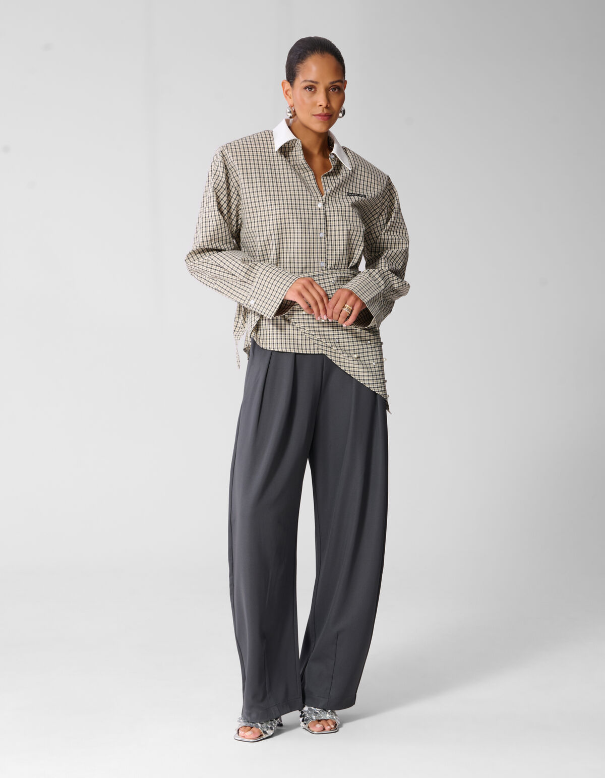 Sporty Basic Barrel Fit Jogginghose Dunkelgrau SHOEBY WOMEN