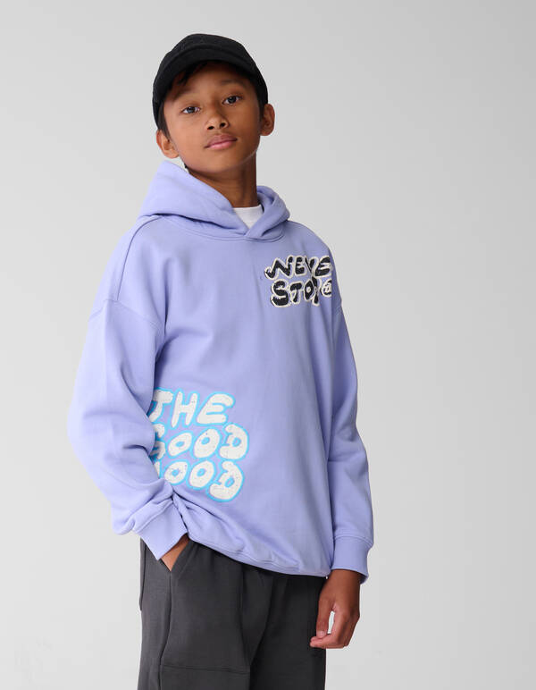 Good Mood Atrwork Hoodie Hellviolett SHOEBY BOYS