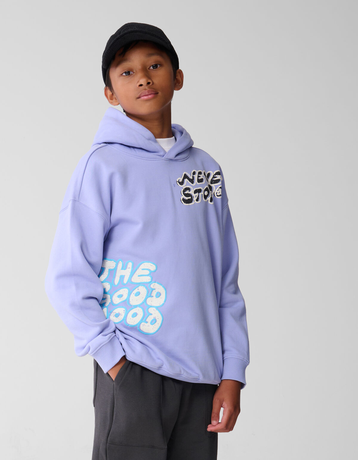 Good Mood Atrwork Hoodie Hellviolett SHOEBY BOYS