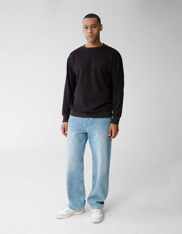 Stricklogo-Pullover Dunkelbraun SHOEBY MEN