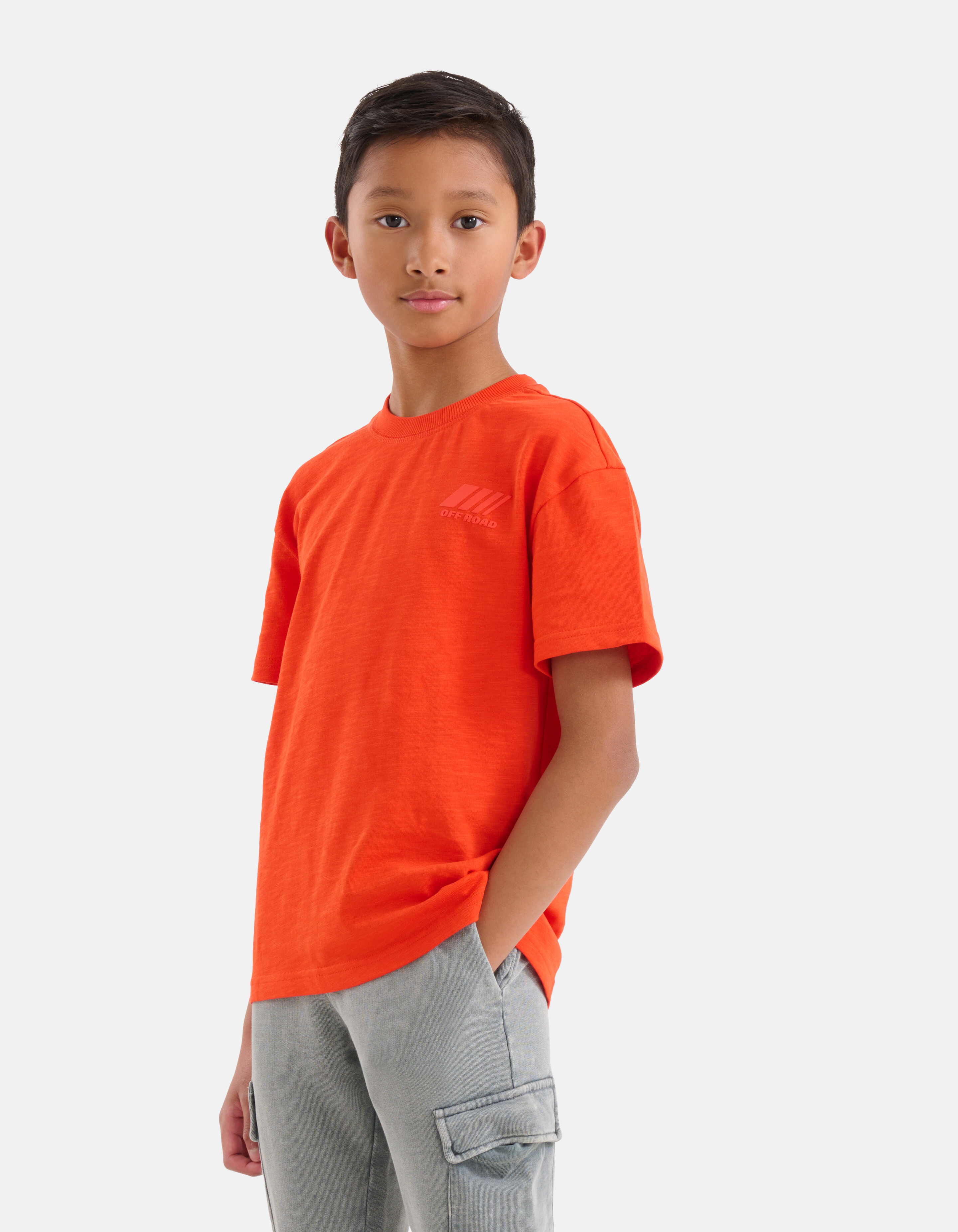 Heavy Basis T-shirt Rood SHOEBY BOYS