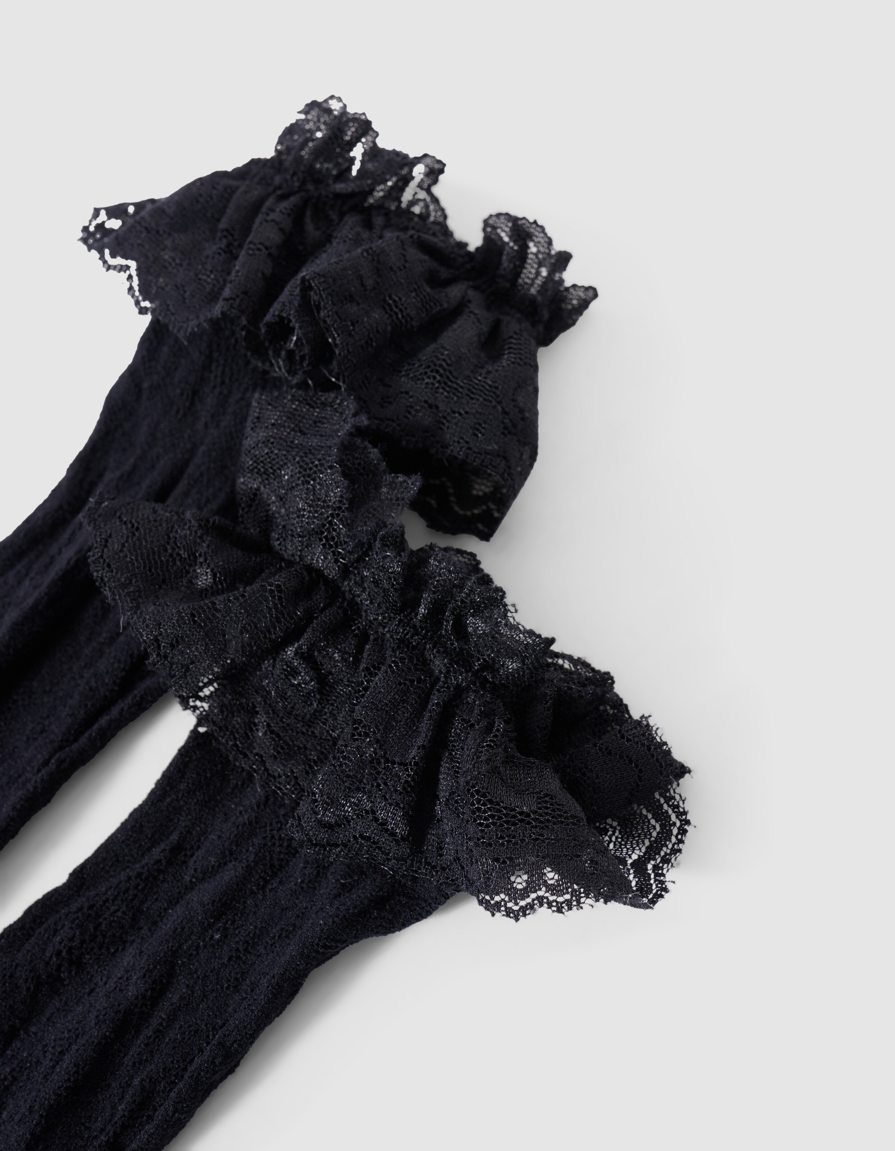 Spitzensocken Mit R&uuml;schen Schwarz SHOEBY ACCESSOIRES