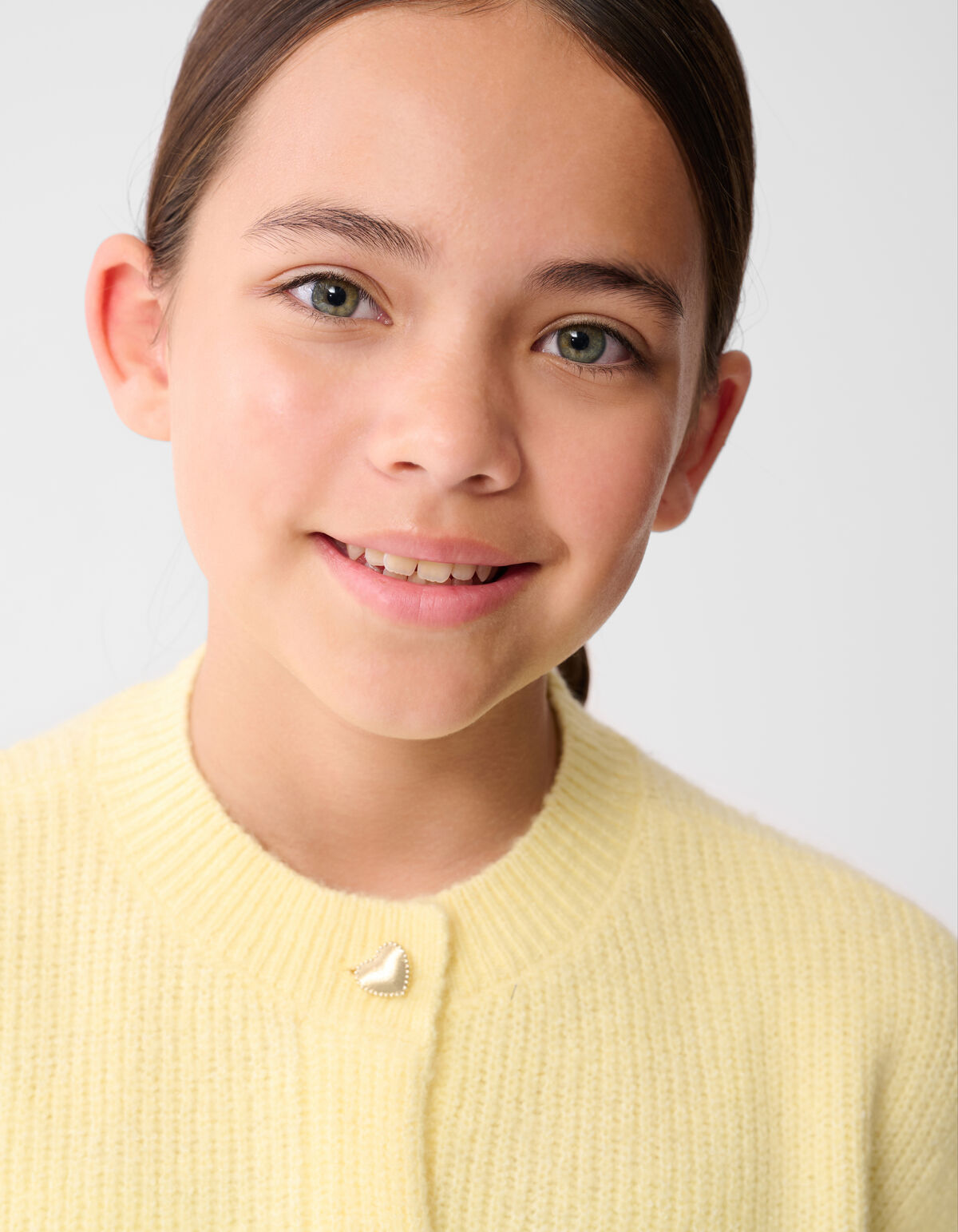 Gestricktes &auml;rmelloses Weste Hellgelb SHOEBY GIRLS