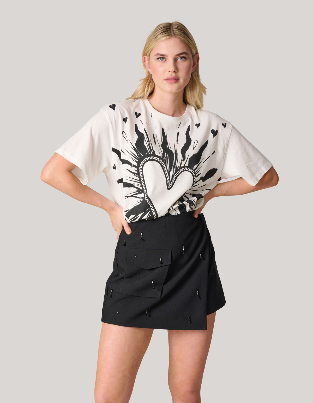 Artwork T-shirt Weiß SHOEBY WOMEN