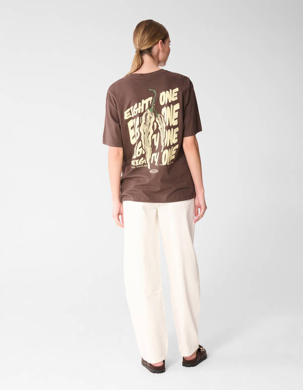 Pepper Artwork T-Shirt Braun SHOEBY WOMEN