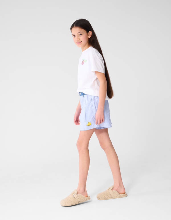 Nadelstreifen Banane Kunst Kurz Blau SHOEBY GIRLS