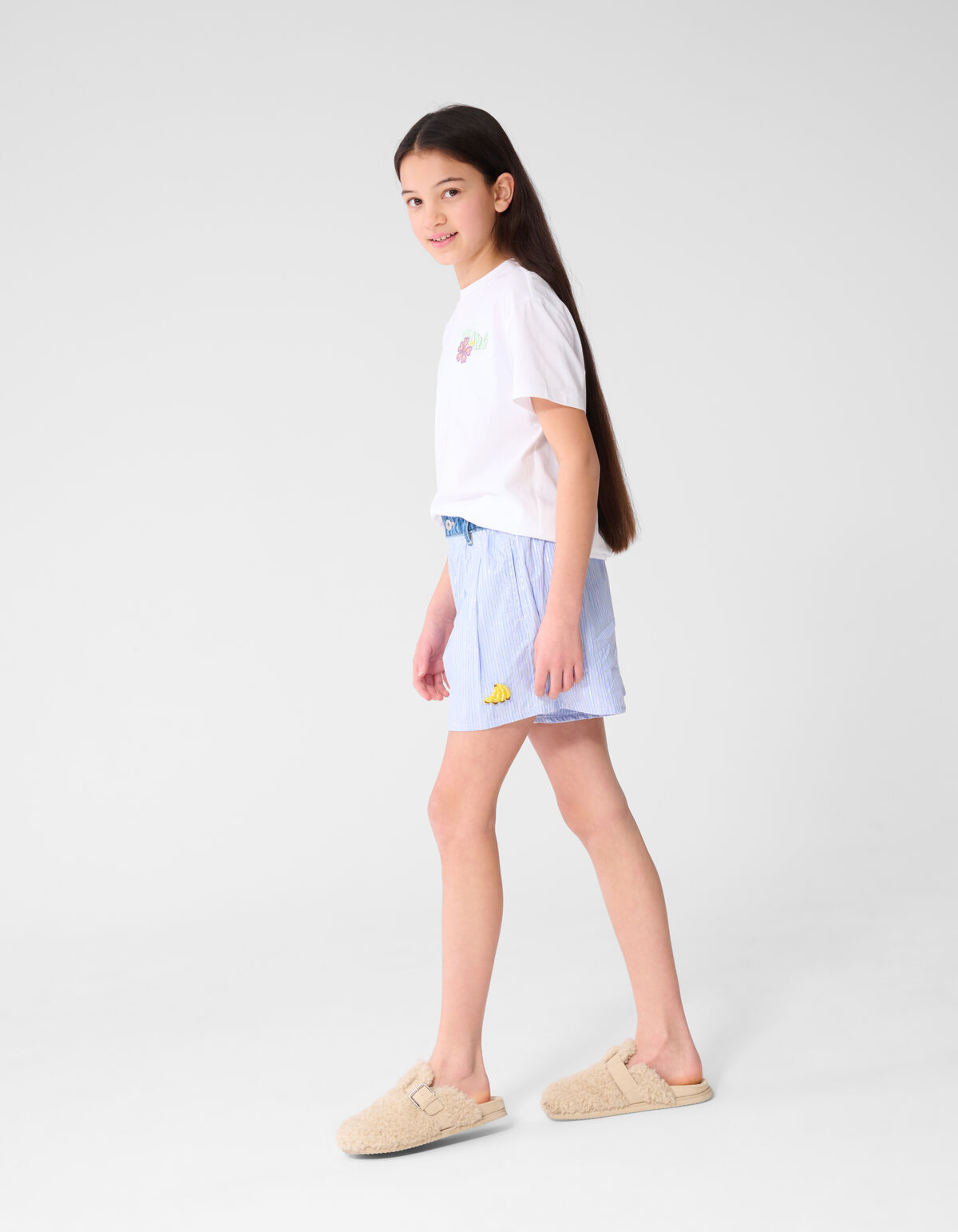 Nadelstreifen Banane Kunst Kurz Blau SHOEBY GIRLS