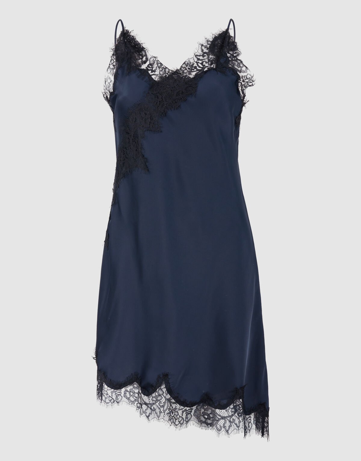 Asymmetrische Kanten Mini Kleid Dunkelblau SHOEBY WOMEN