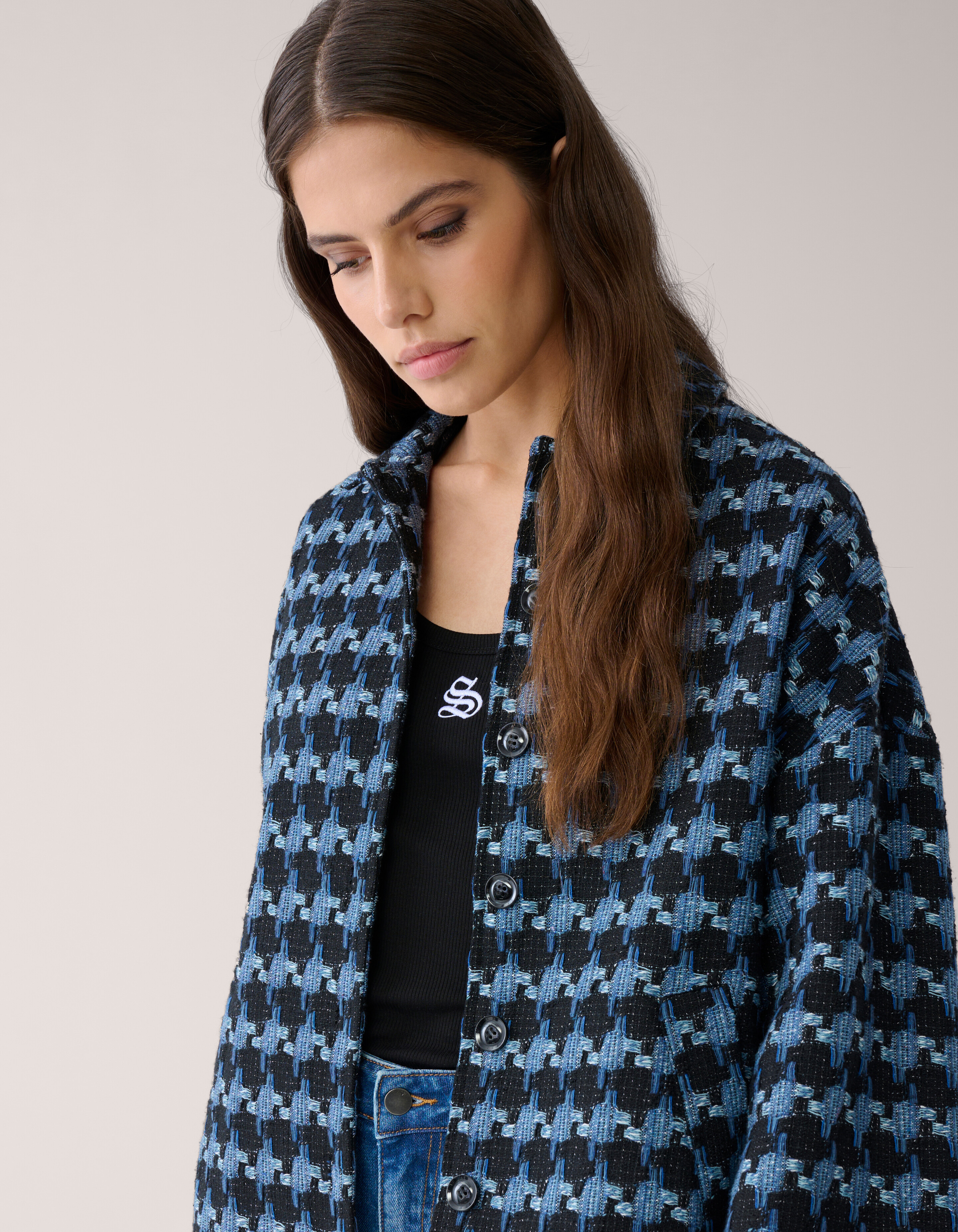 Jacquard-Jacke Blau von Mieke SHOEBY WOMEN