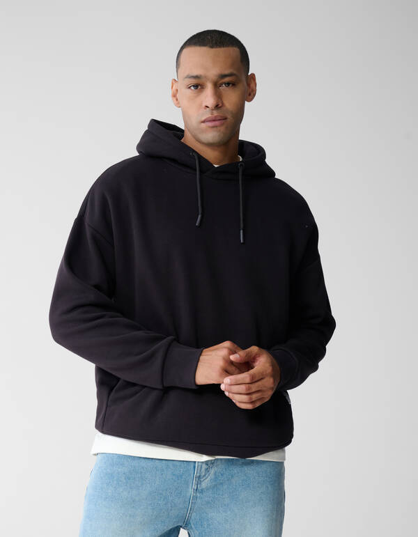 Label Sweat Hoodie Dunkelbraun SHOEBY MEN