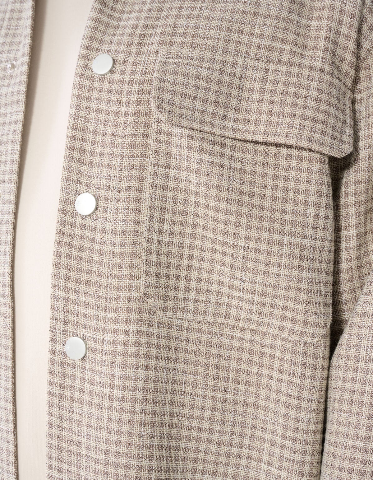 Melange Check Overshirt Sand SHOEBY MEN