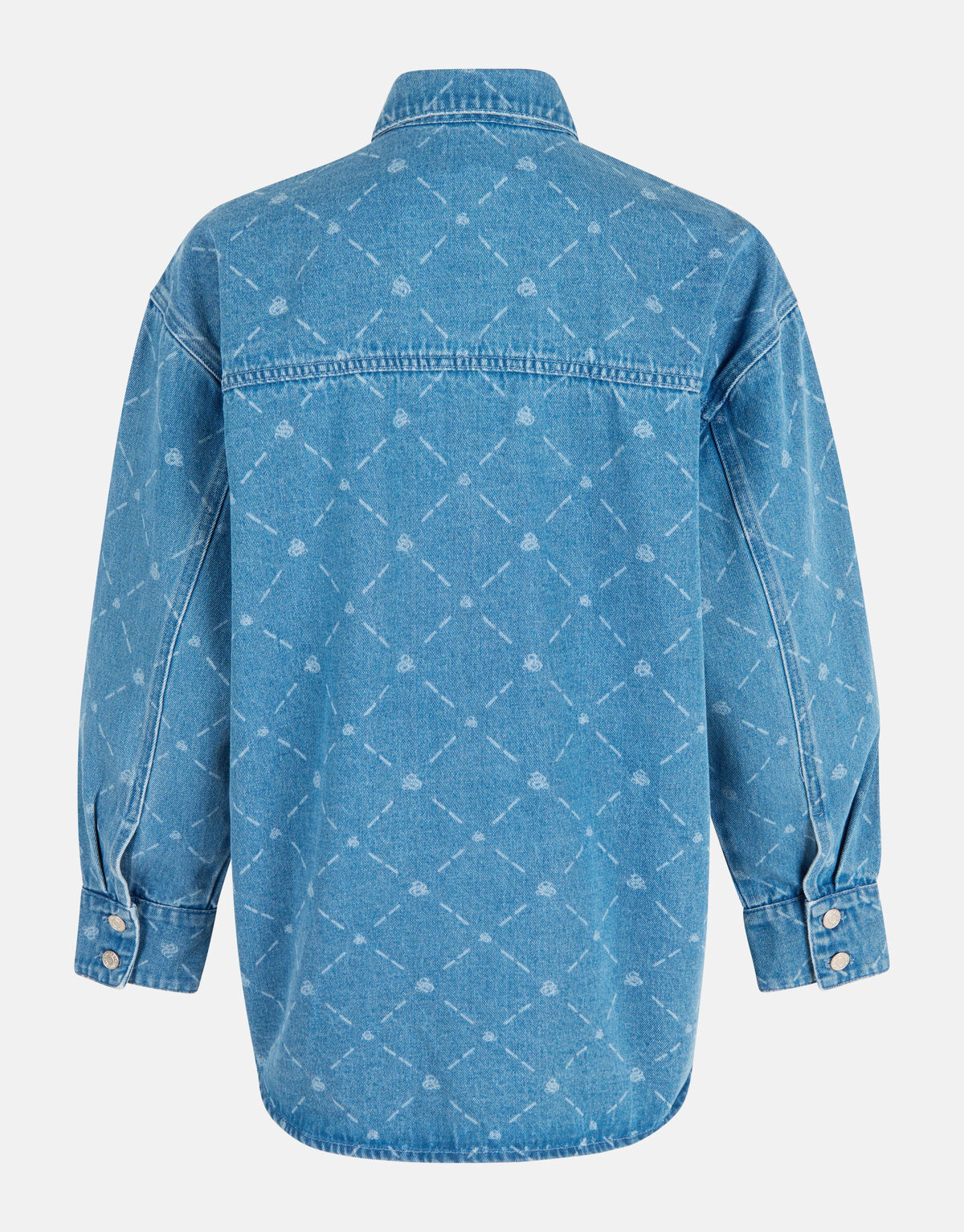 Bedruckte Denim-Bluse Blau SHOEBY WOMEN
