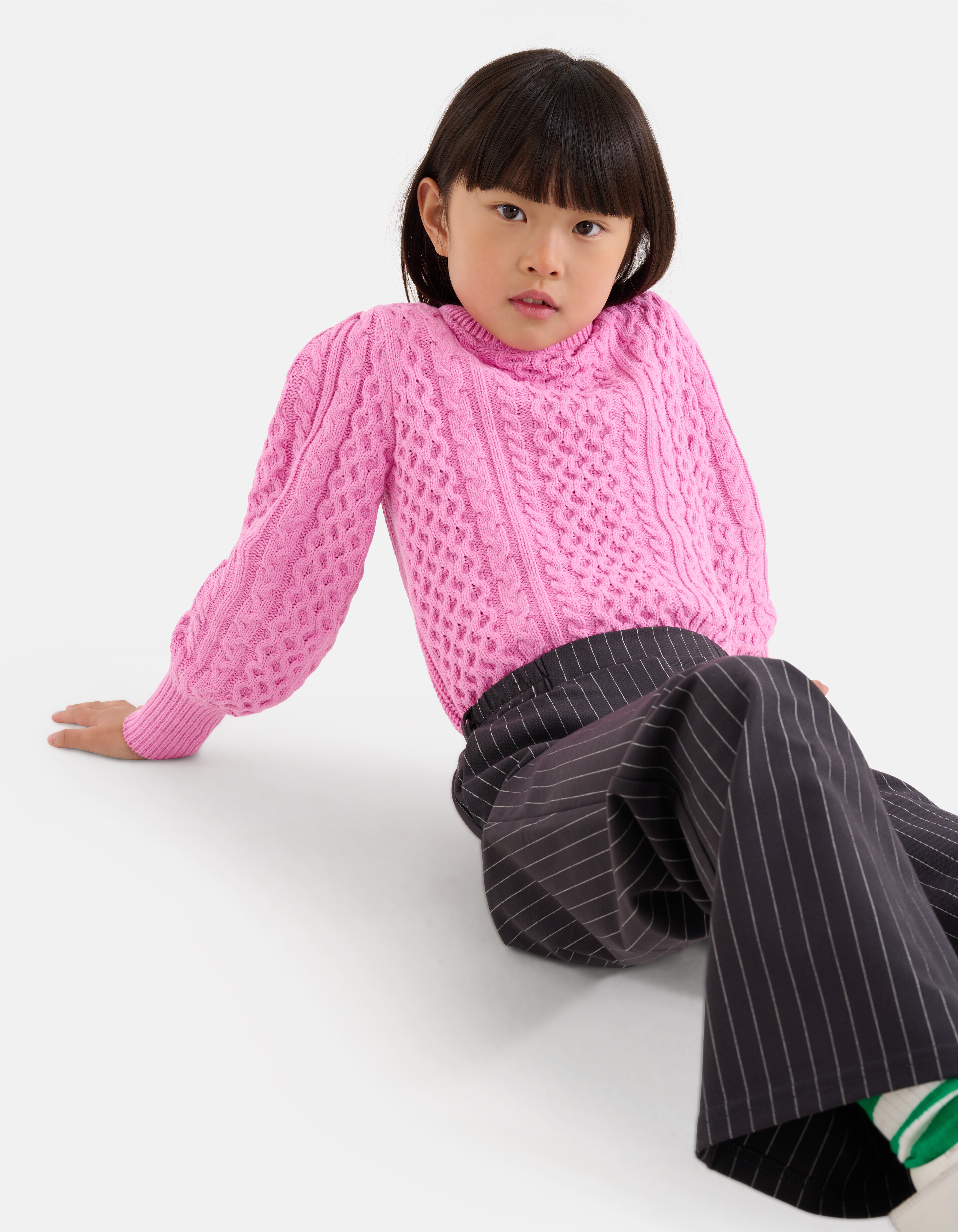 Strickpullover mit Zopfmuster Rosa SHOEBY GIRLS