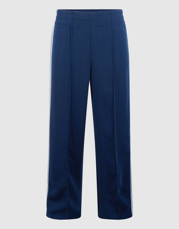 Kanten Wide-Leg-Hose Dunkelblau SHOEBY WOMEN