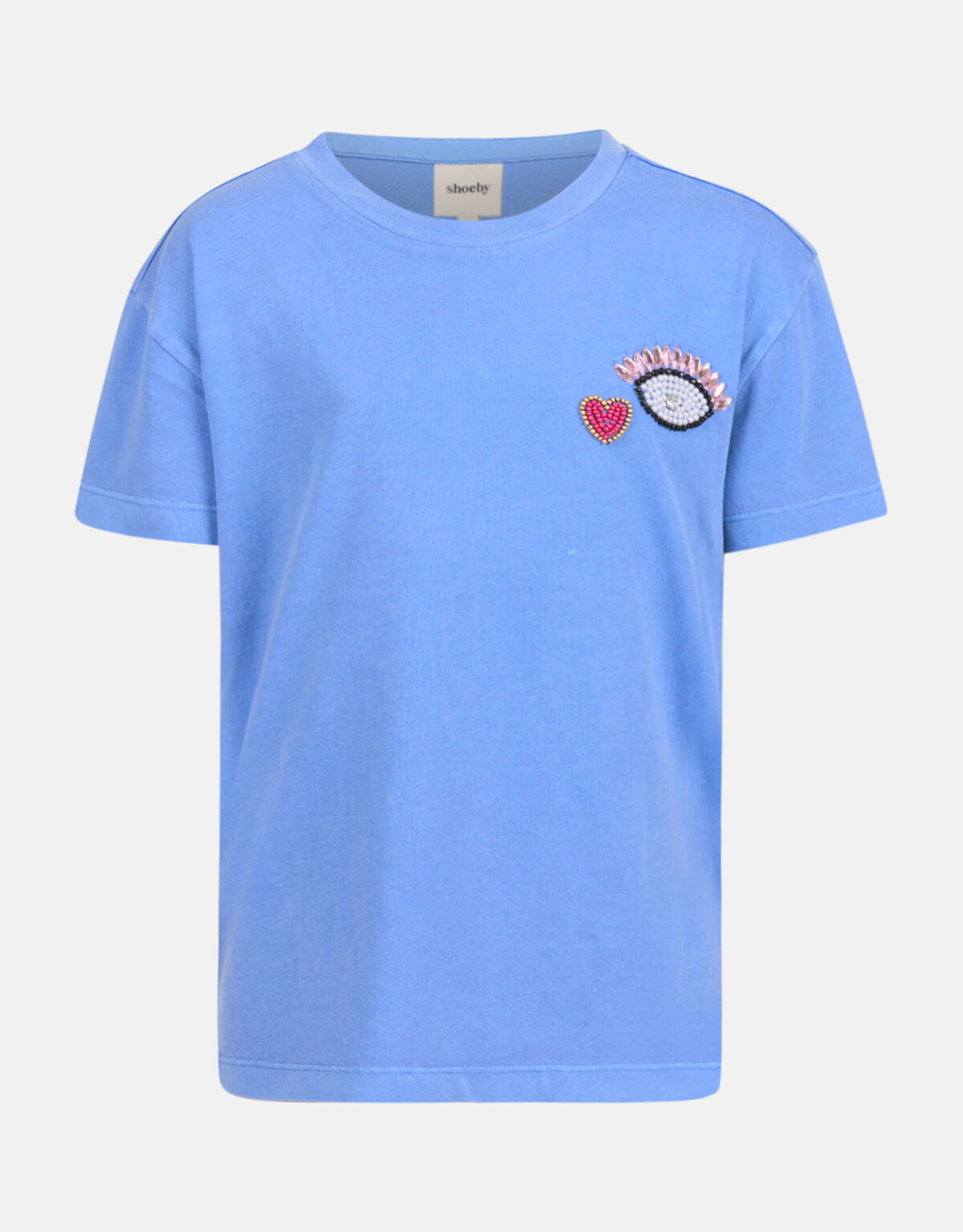 Washed T-shirt Blauw SHOEBY GIRLS