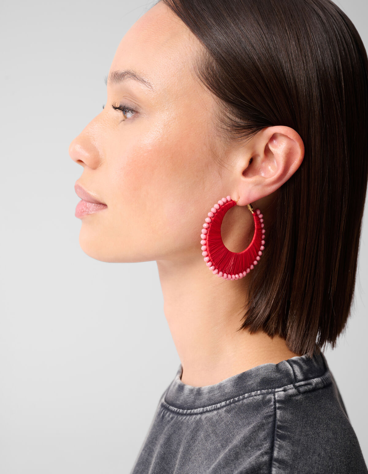 Perlenohrringe Rosa SHOEBY ACCESSOIRES