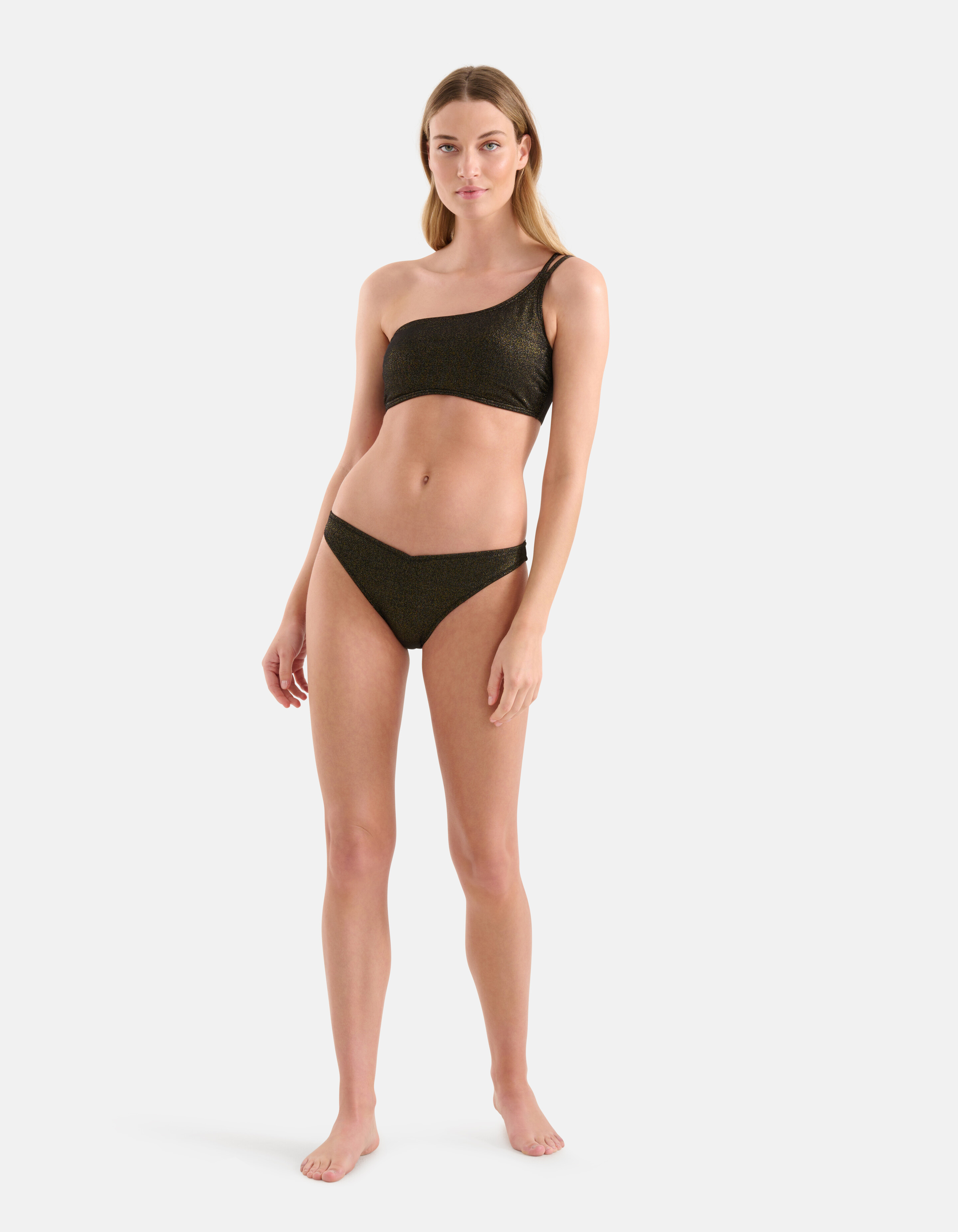 Glitzer-Bikinioberteil Schwarz SHOEBY ACCESSOIRES