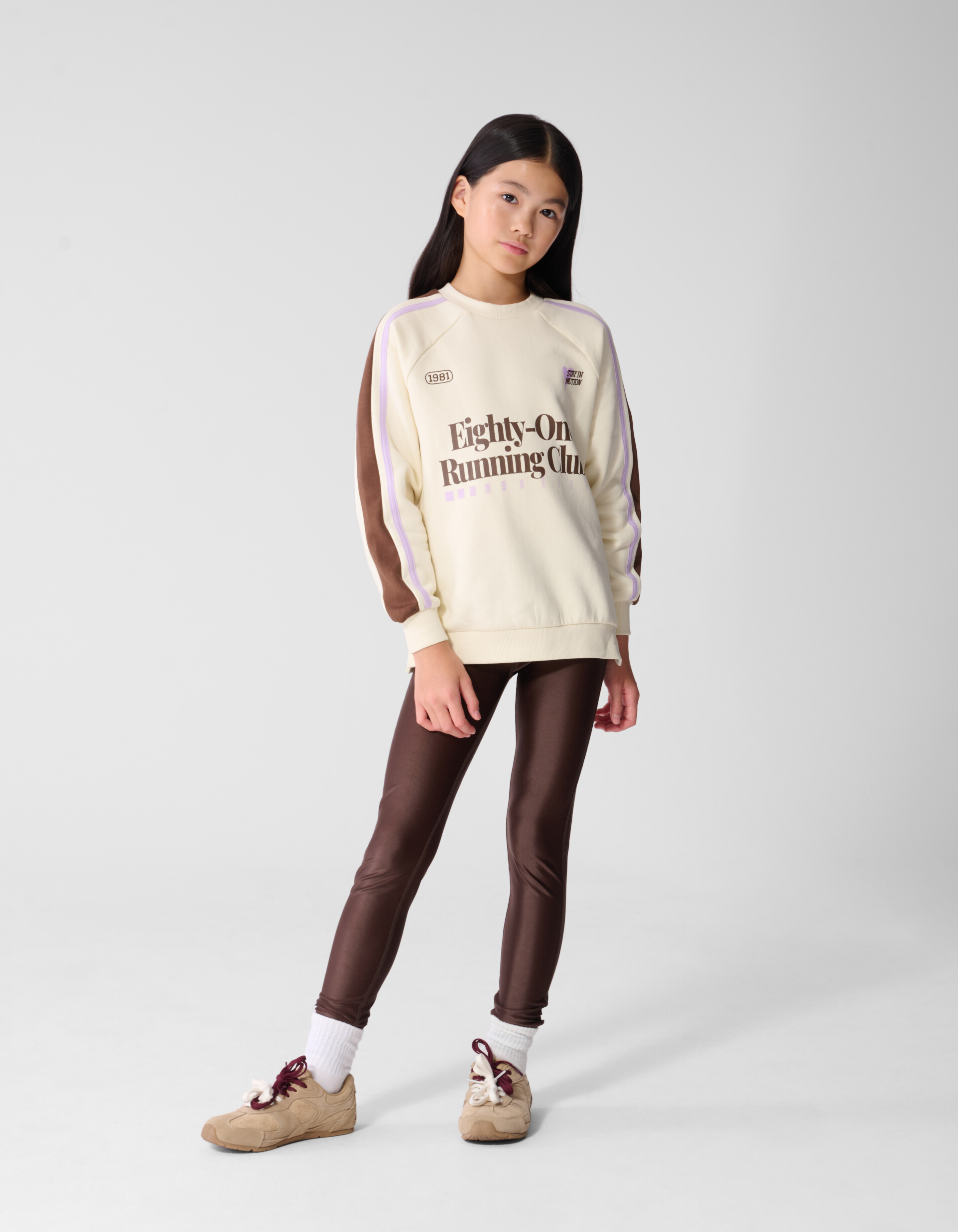 Gl&auml;nzende Leggings Dunkelbraun SHOEBY GIRLS