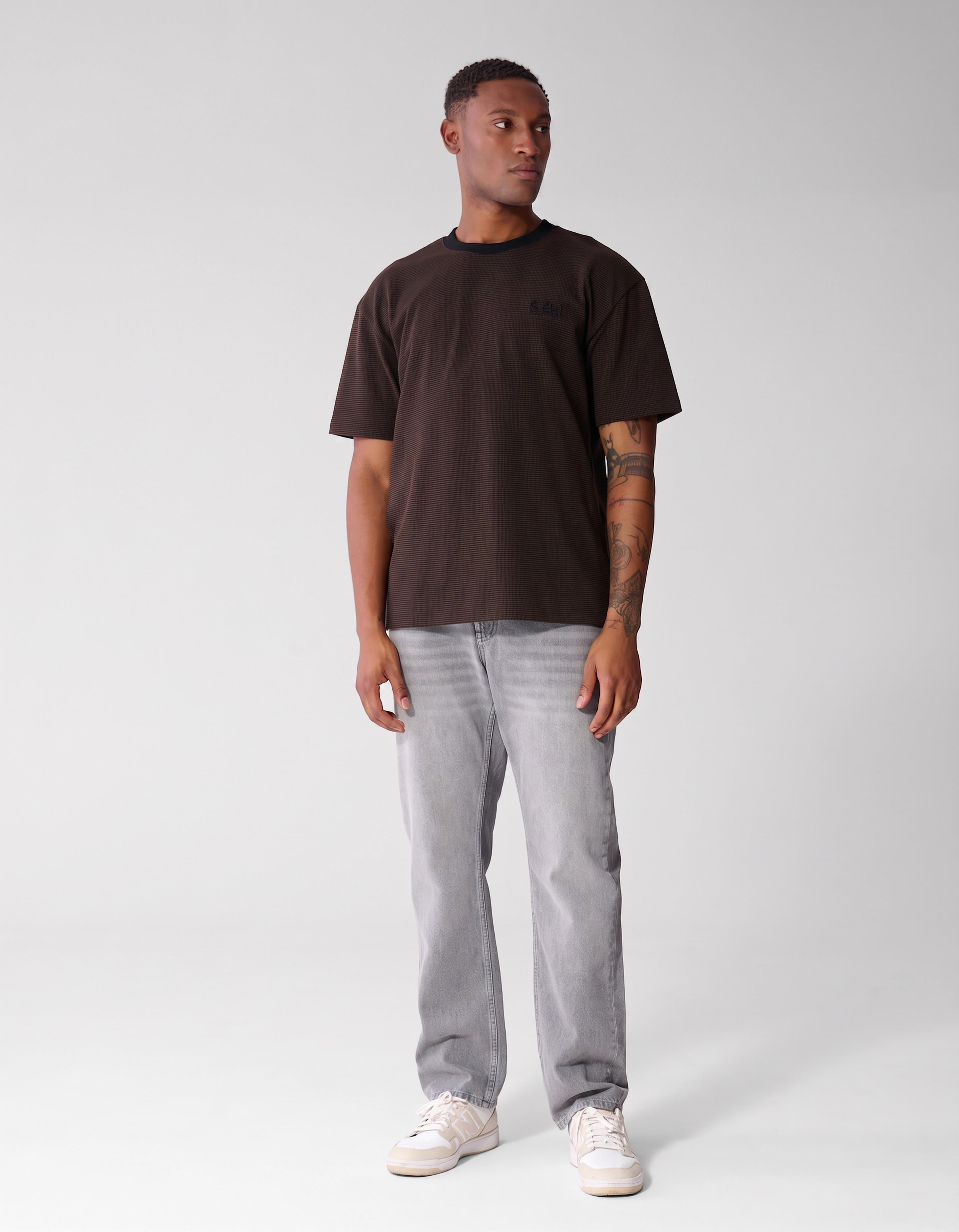 Modern Straight Fit Jeans Hellgrau L34 SHOEBY MEN